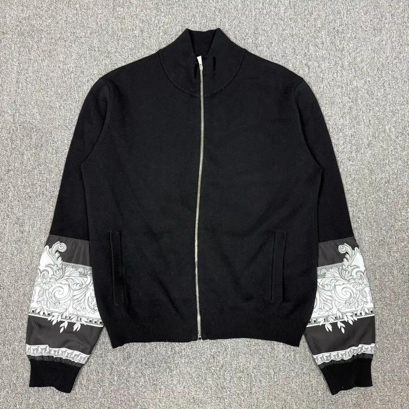 Versace Versace Black Cotton Zipper Jacket for Men 0089 Size US XL / EU 56 / 4 - 1 Thumbnail