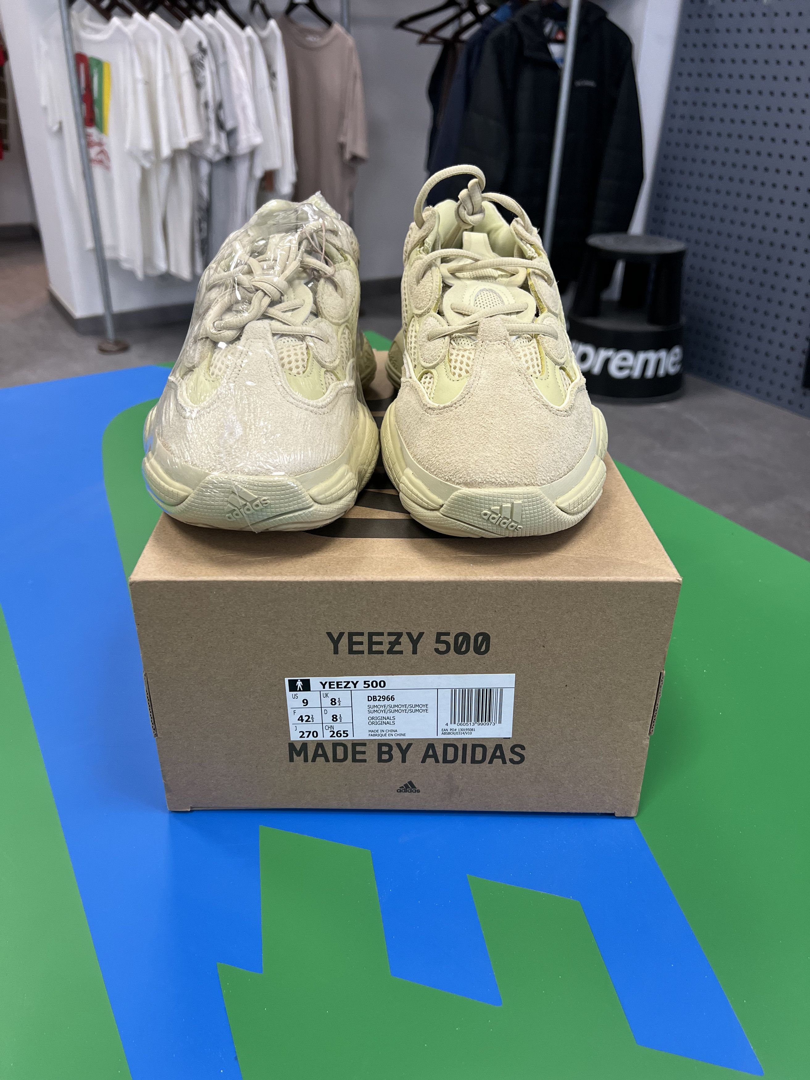 image of Yeezy Season Yeezy 500 Supermoon Yellow Shoes, Men's (Size 9)