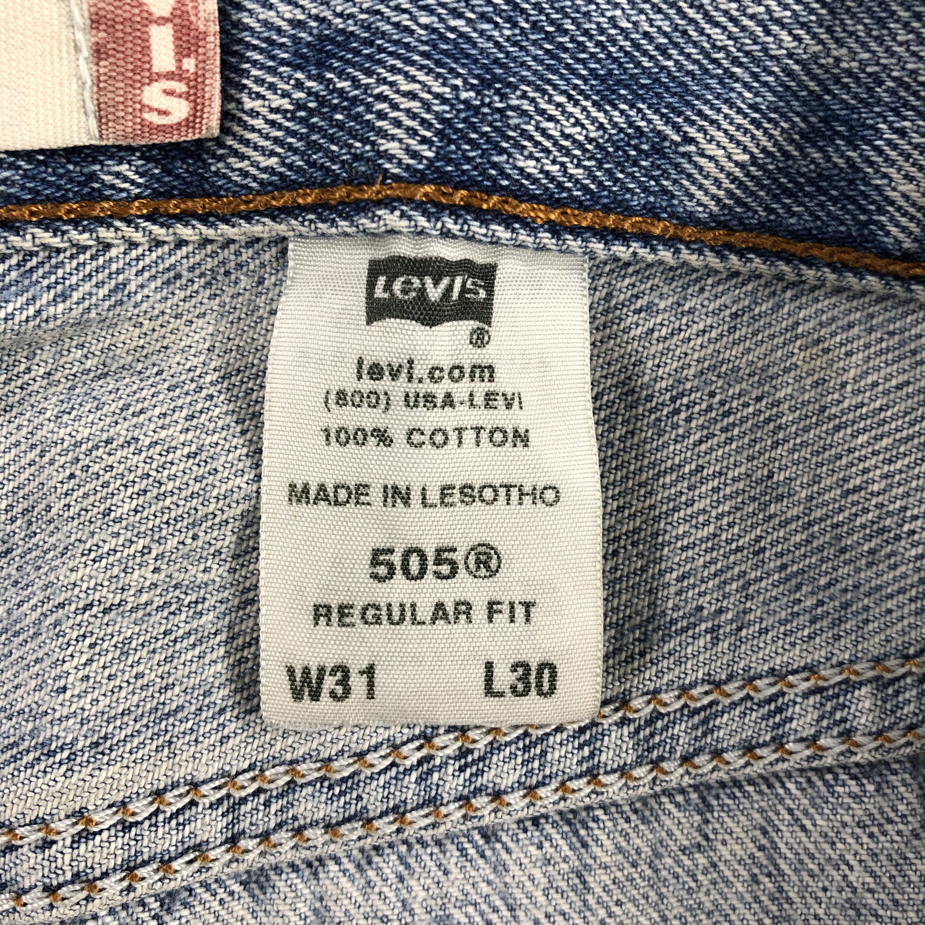 Levi's Vintage Light Wash Levis 505 Jeans-J1566 Size US 32 / EU 48 - 13 Thumbnail