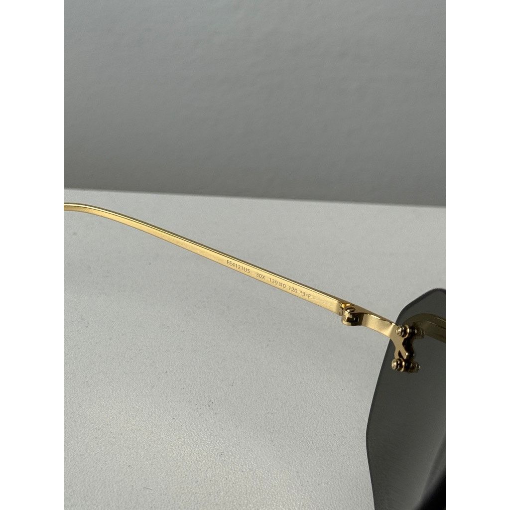 Fendi NEW Fendi FE4121US First Rimless Blue Gold Mask Sunglasses Size ONE SIZE - 9 Thumbnail