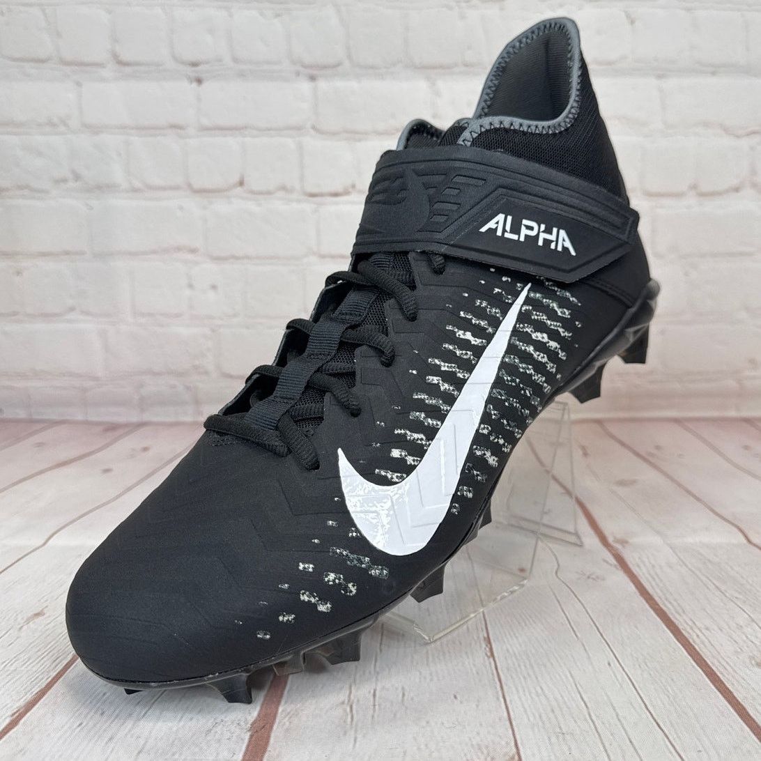 Nike Nike Alpha Menace Pro 2 Mid Black White Football Cleats Size US 13 / EU 46 - 3 Thumbnail