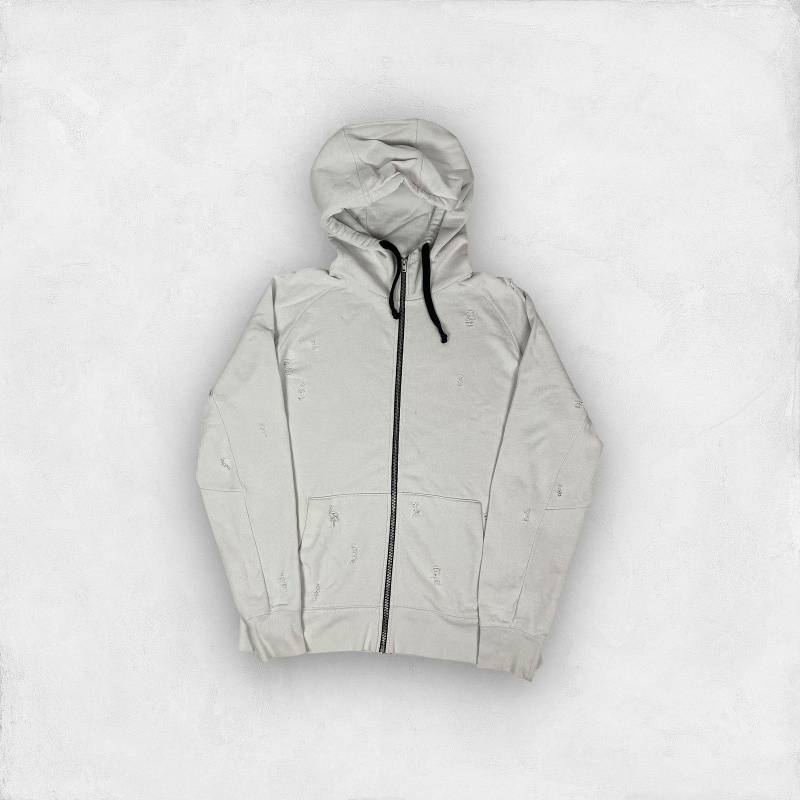 Iro IRO Almeus Men's White Cotton Long Sleeve Full Zip Hoodie M Size US M / EU 48-50 / 2 - 1 Thumbnail
