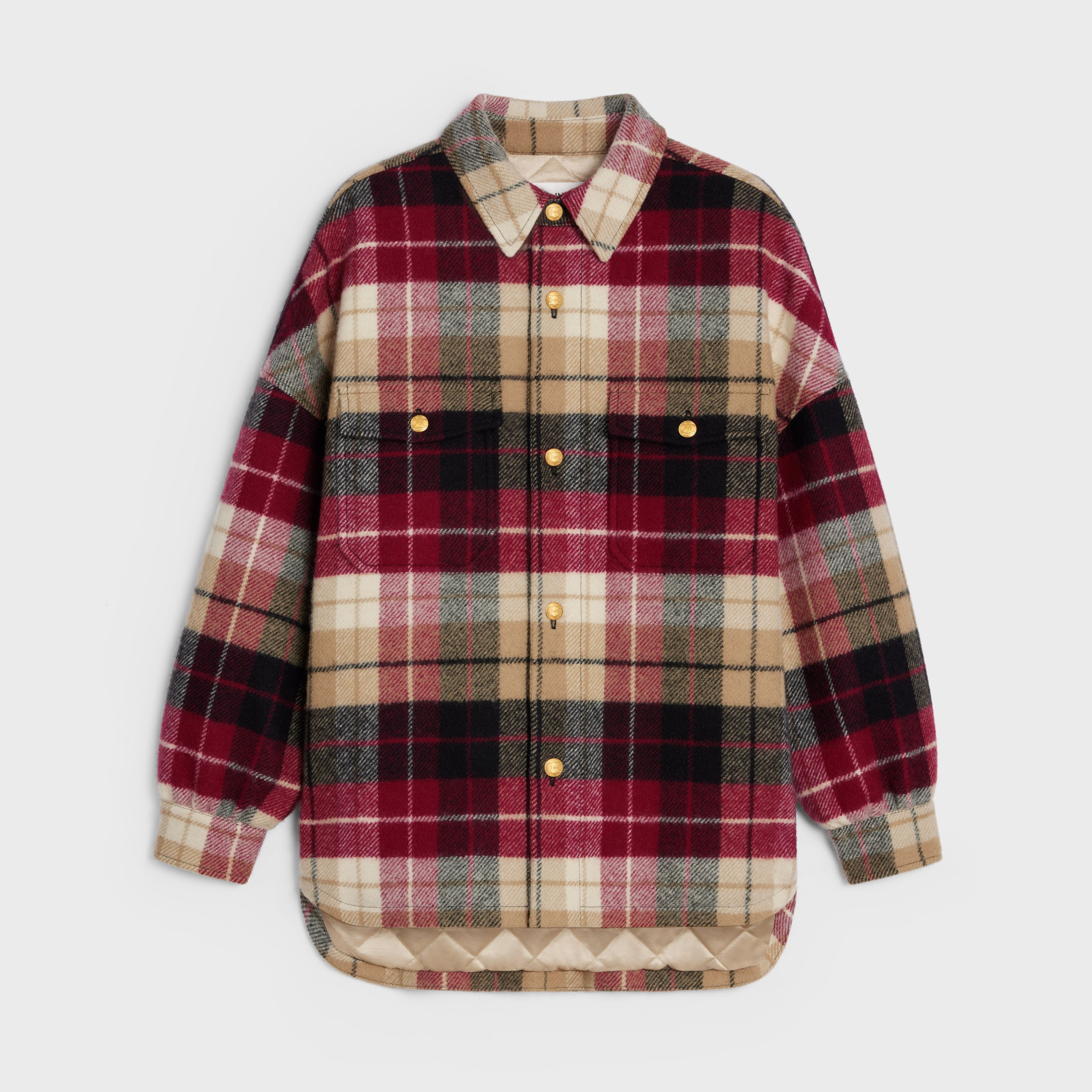 Celine overshirt in checked wool Size XL / US 12-14 / IT 48-50 - 1 Thumbnail