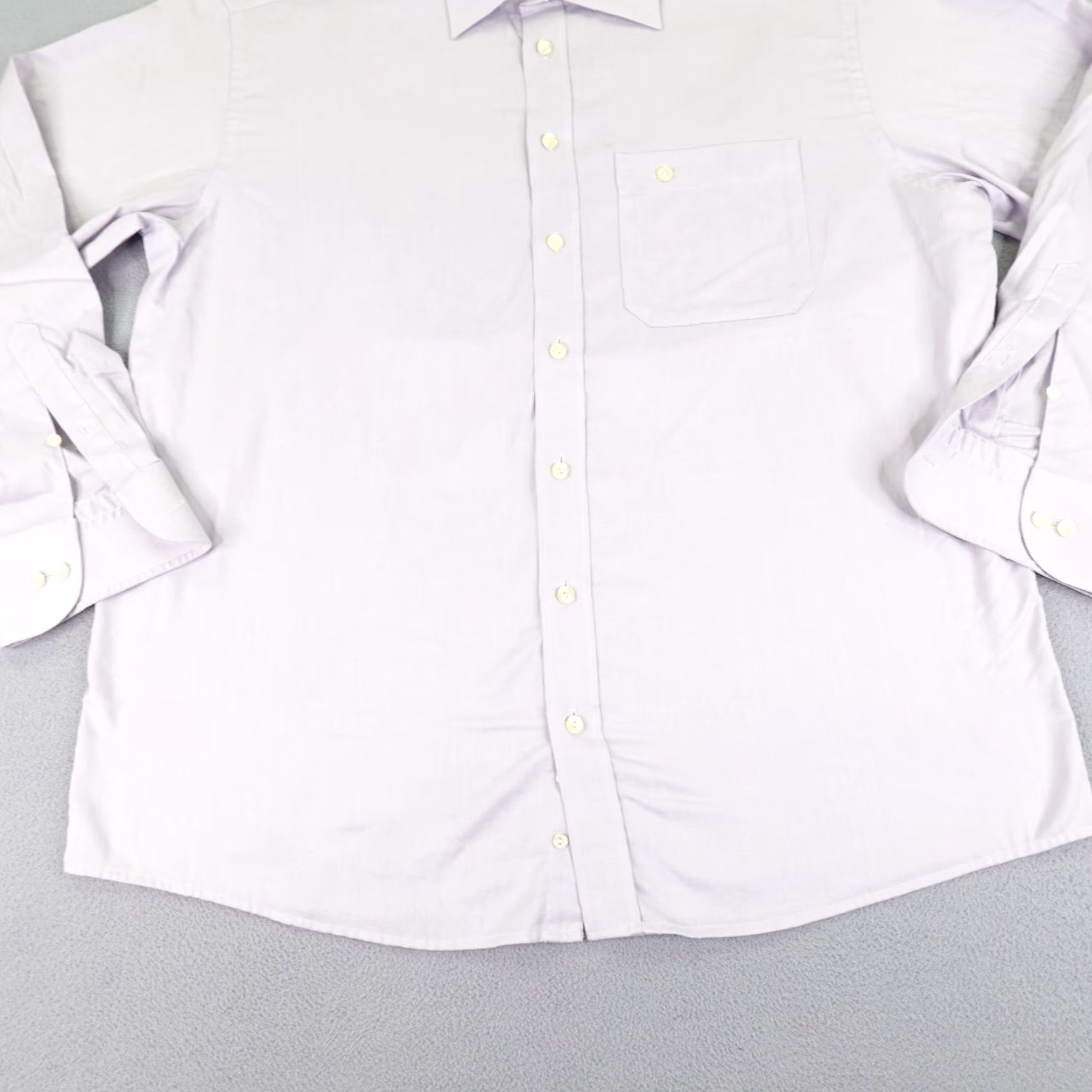Eton VINTAGE Eton Men's Shirt XL Purple Lavender Cotton Button-Up Long Sleeve Office Casual Formal Designer Size US XL / EU 56 / 4 - 3 Thumbnail
