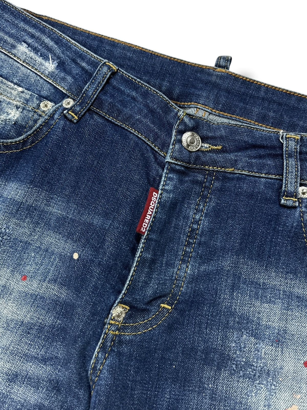 Dsquared2 Dsquared2 Painted Distressed Ripped Skinny Jeans Stretch W32 Size US 32 / EU 48 - 6 Thumbnail