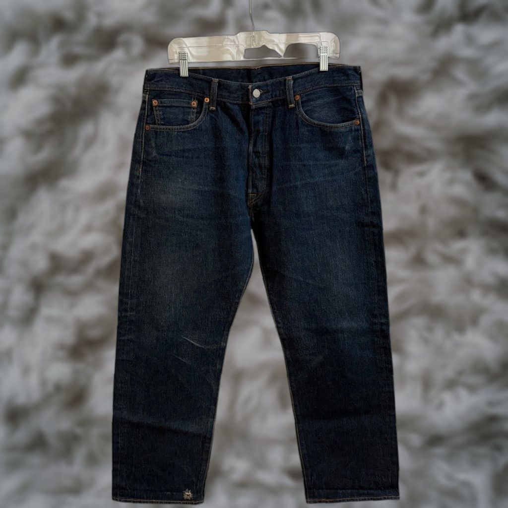Levi's Levi's 501 Jeans Mens 36 x 30 Regular Straight Denim Blue Shrink-To-Fit Button Fly 5-Pocket Size US 36 / EU 52 - 1 Thumbnail