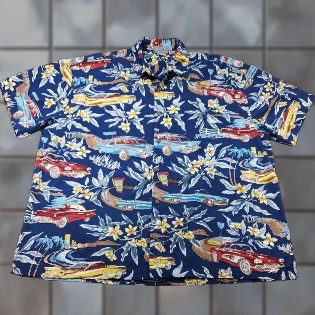 Vintage VINTAGE High Seas Trading Co Shirt Mens 3XL USA Mels Cafe Malibu Corvette Nomad Casual Camp Shirt Button-Up Short Sleeve Washington? Size US XXL / EU 58 / 5 - 1 Thumbnail