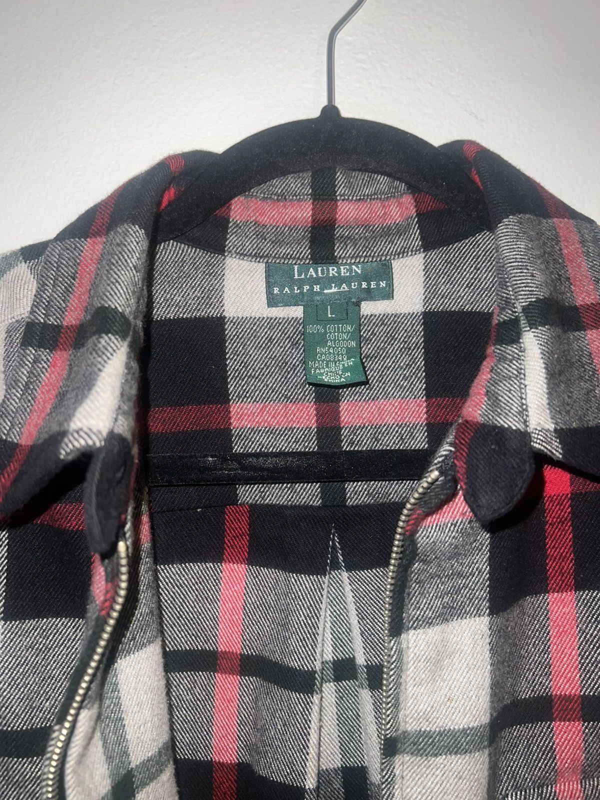 Lauren Ralph Lauren Vintage Ralph Lauren wool plaid zip up shirt, size L Size US L / EU 52-54 / 3 - 3 Thumbnail