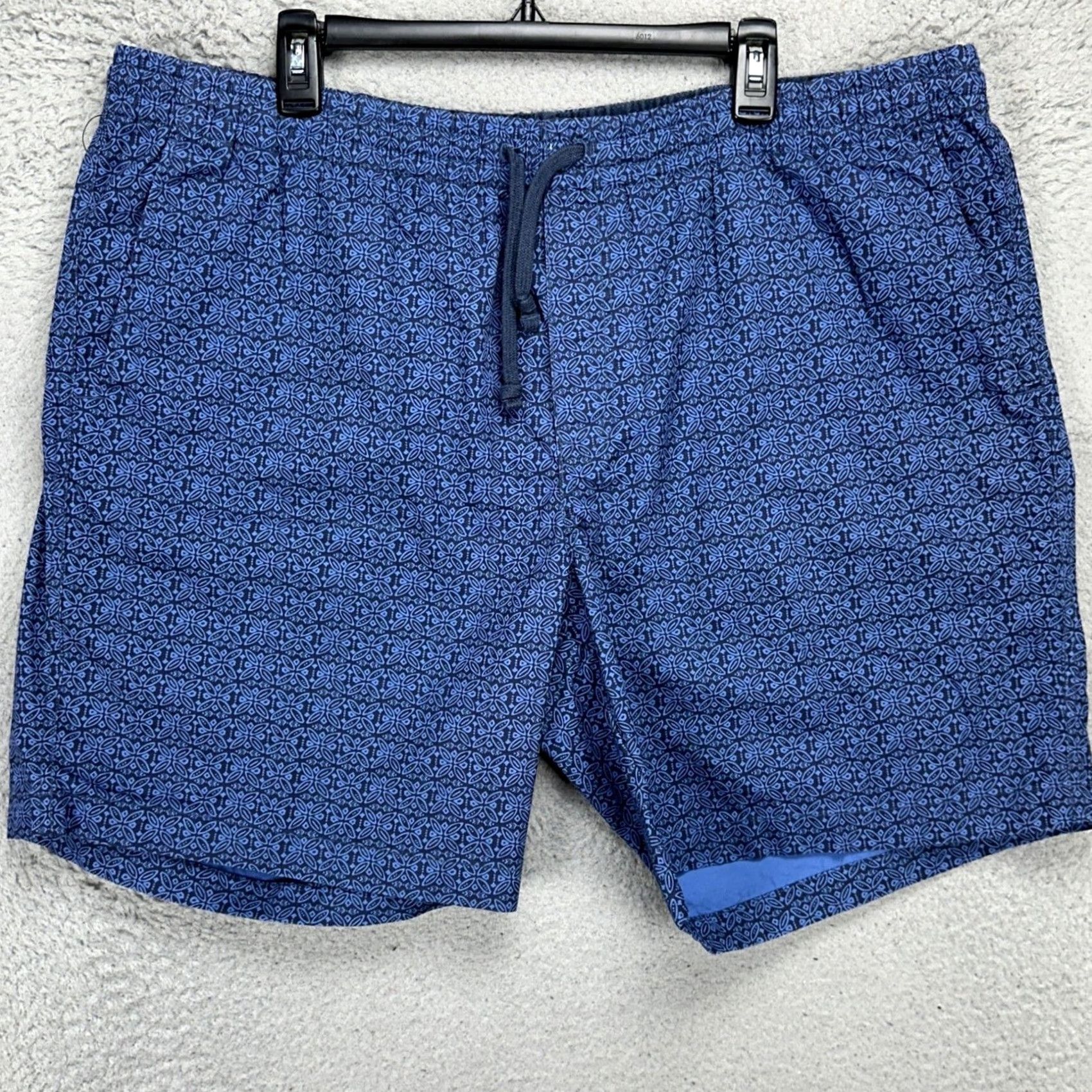 Chaps Chaps Mens Pull On Shorts 2XL Navy Blue Geometric Casual Pockets NEW Size US 39 - 2 Thumbnail