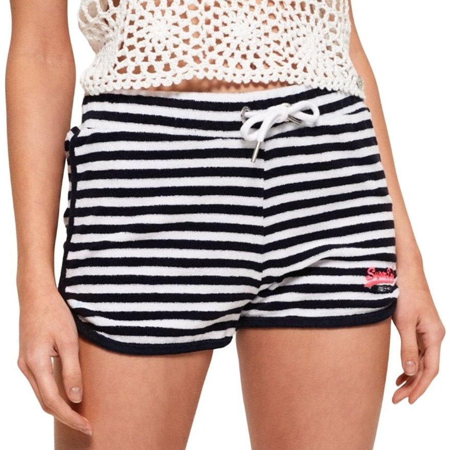Sundry Sundry Blue & White Striped Beach Summer Terry Shorts Size 1 Size 23" - 1 Thumbnail