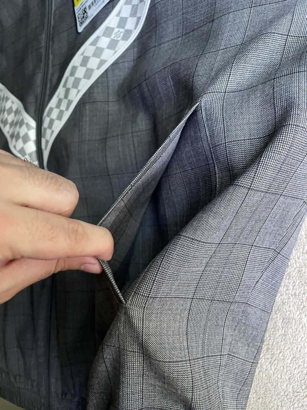 Louis Vuitton Louis Vuitton Grey Damier Tailored Track Jacket Size US XL / EU 56 / 4 - 5 Thumbnail
