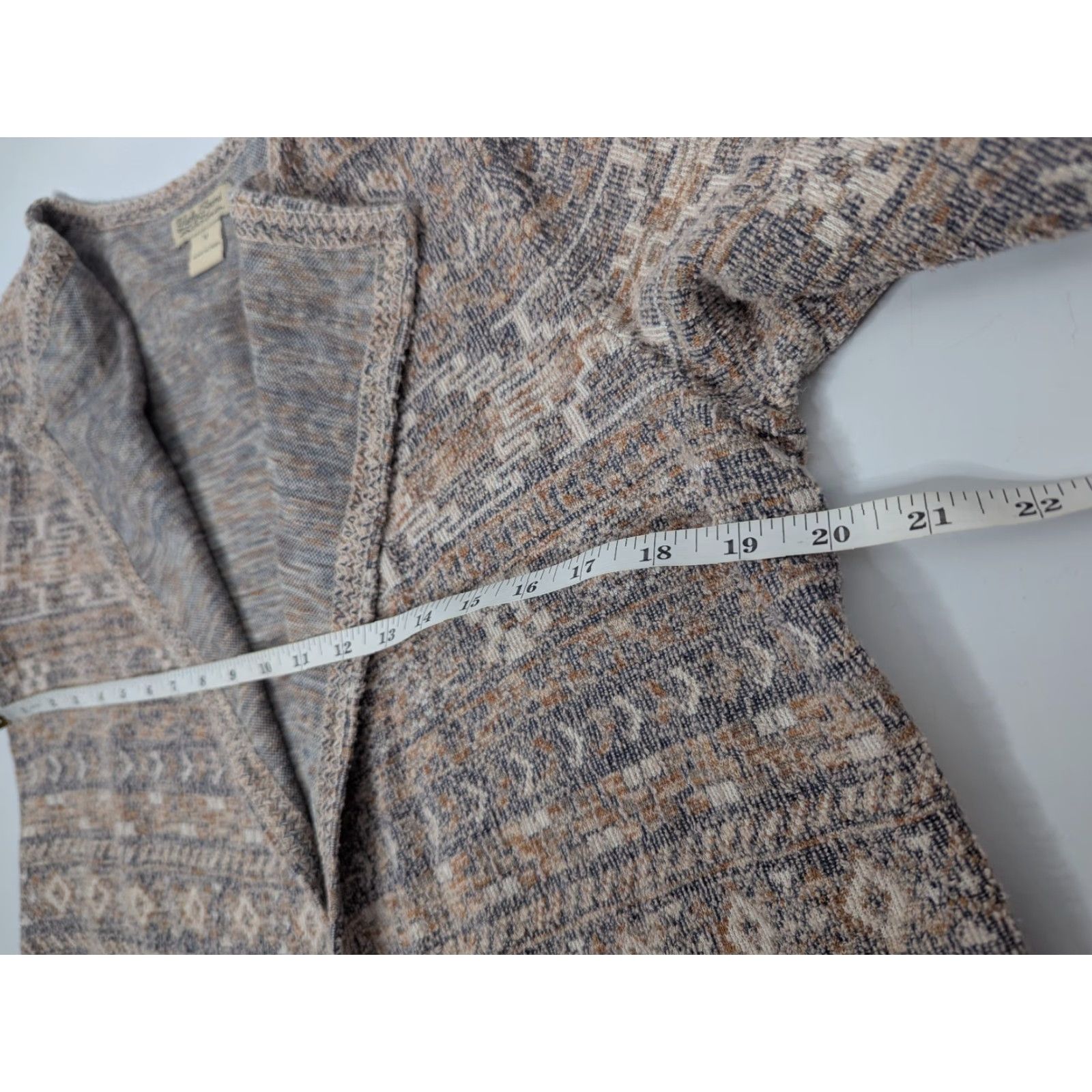 Lucky Brand Lucky Brand Cardigan Women Aztec Boho Knit Open Front Pockets Beige Long Sleeve Medium M Fall Spring Winter Casual Workwear 90s? Size M / US 6-8 / IT 42-44 - 7 Thumbnail