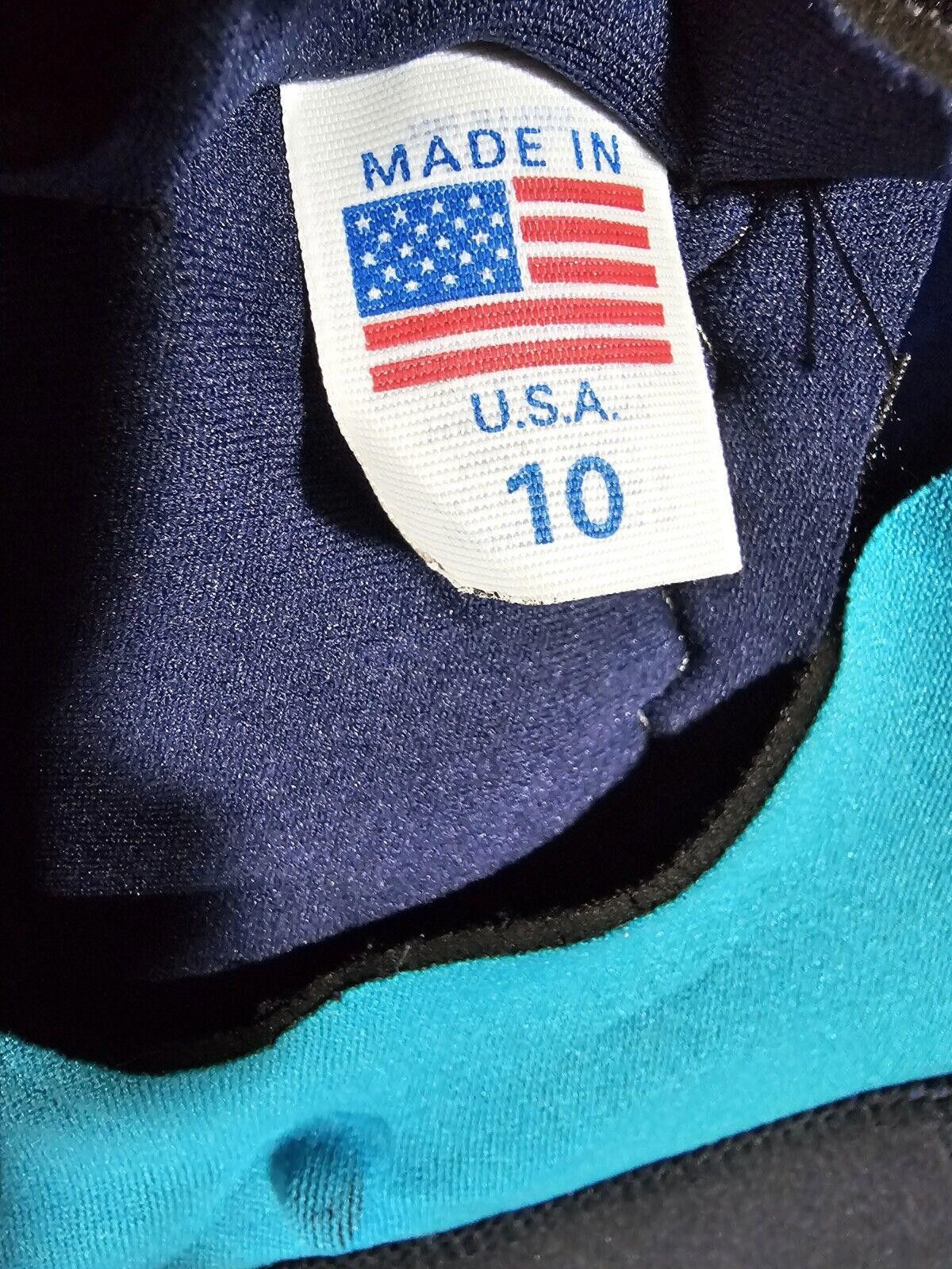 Designer Gladiator Black Blue Full Body Wetsuit Sz 10 Zip USA Made Size ONE SIZE - 3 Thumbnail