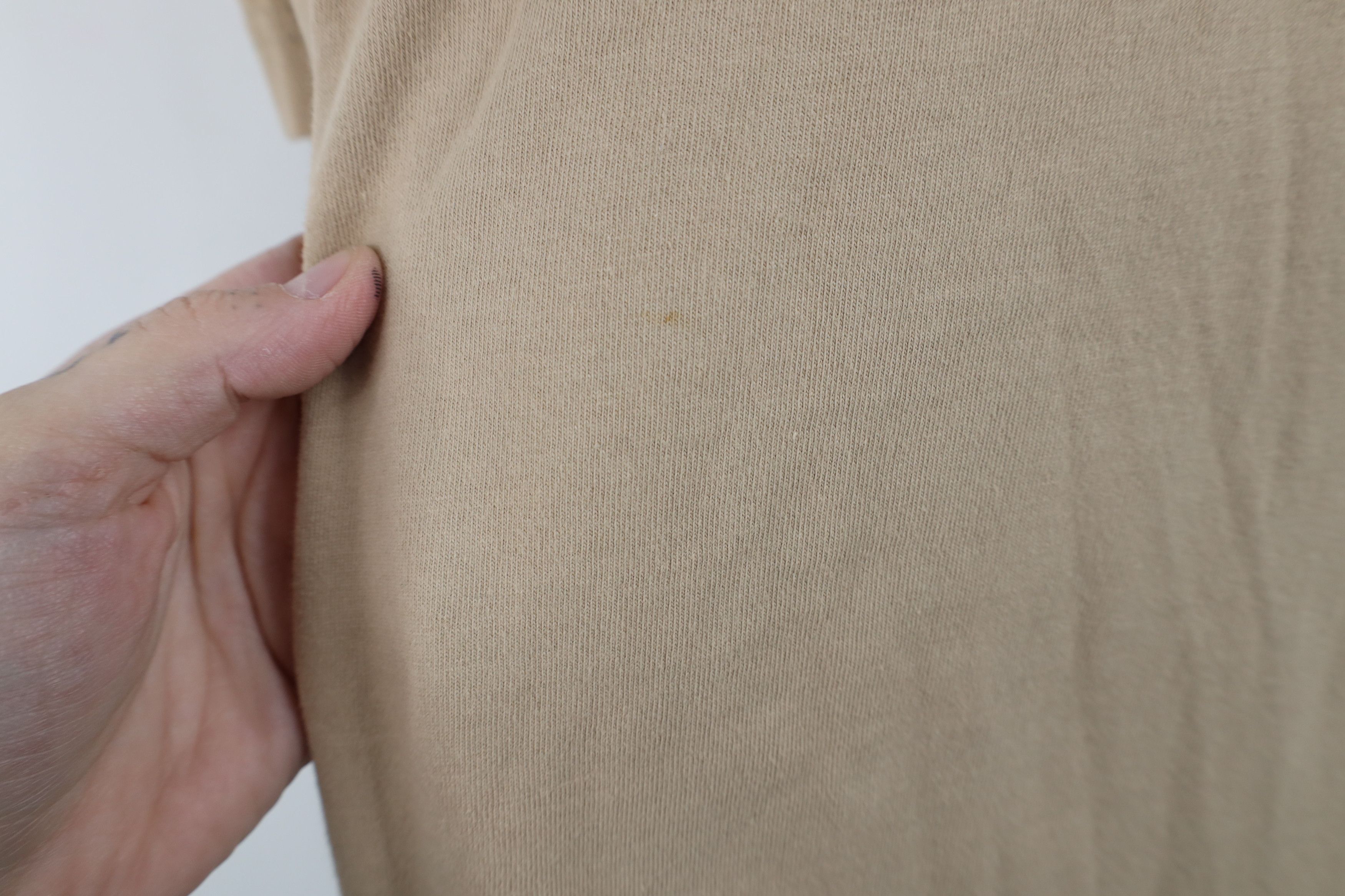 Vintage Vintage 90s Streetwear Baggy Henley T-Shirt Beige Khaki Size US L / EU 52-54 / 3 - 5 Thumbnail