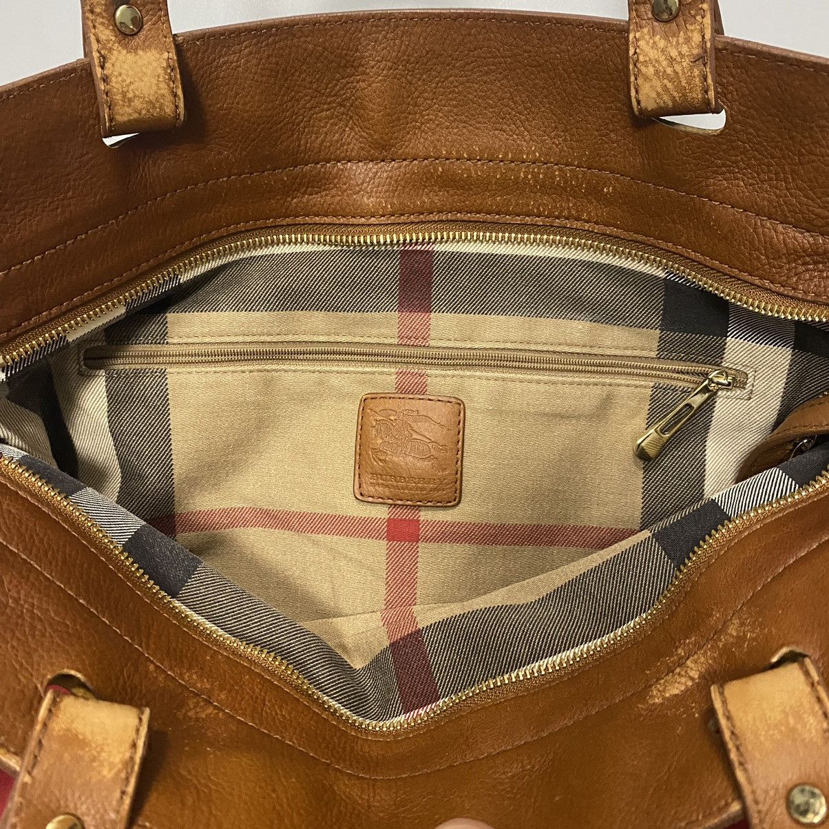 Burberry Burberry Red Leather Stowell Roll Up Tote Bag Shopper Size ONE SIZE - 10 Thumbnail