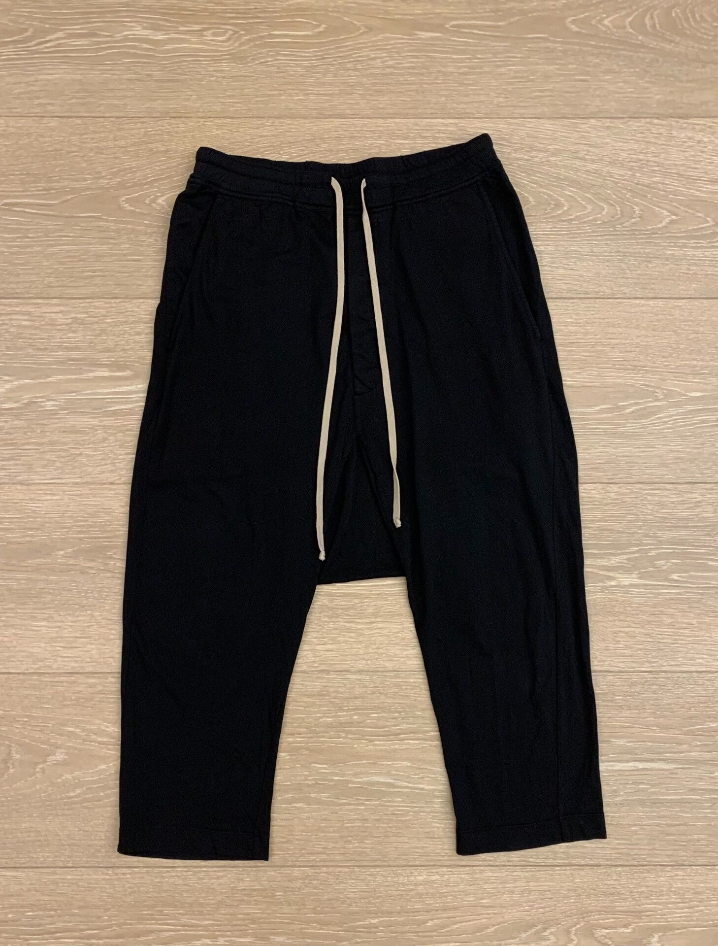 Rick Owens Black Cropped Pants for Sale
