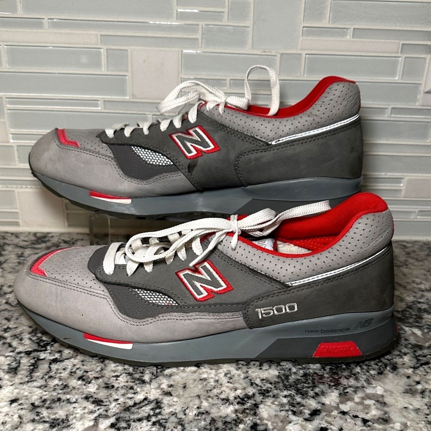 New Balance New Balance Sneaker Nice Kicks 1500 Encap Gray Red Men's 11 Leather Sneakers Size US 11 / EU 44 - 2 Thumbnail