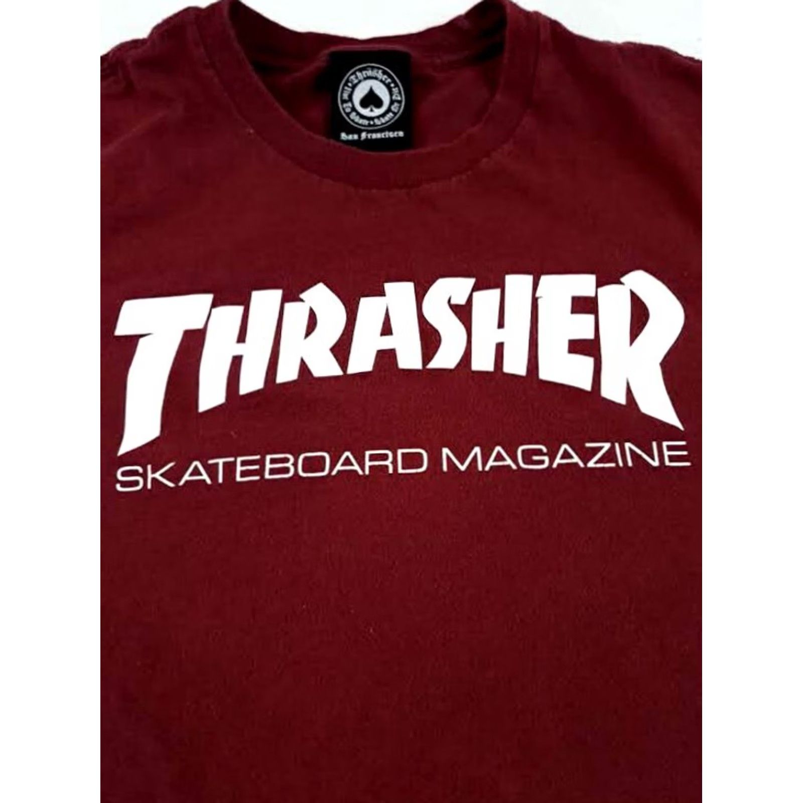 Thrasher VINTAGE Thrasher Skateboarding Magazine T-Shirt Small Set of 2 Mens S Burgundy & Dark Grey 24in/25in Long 18in/19in Chest Size US S / EU 44-46 / 1 - 2 Thumbnail