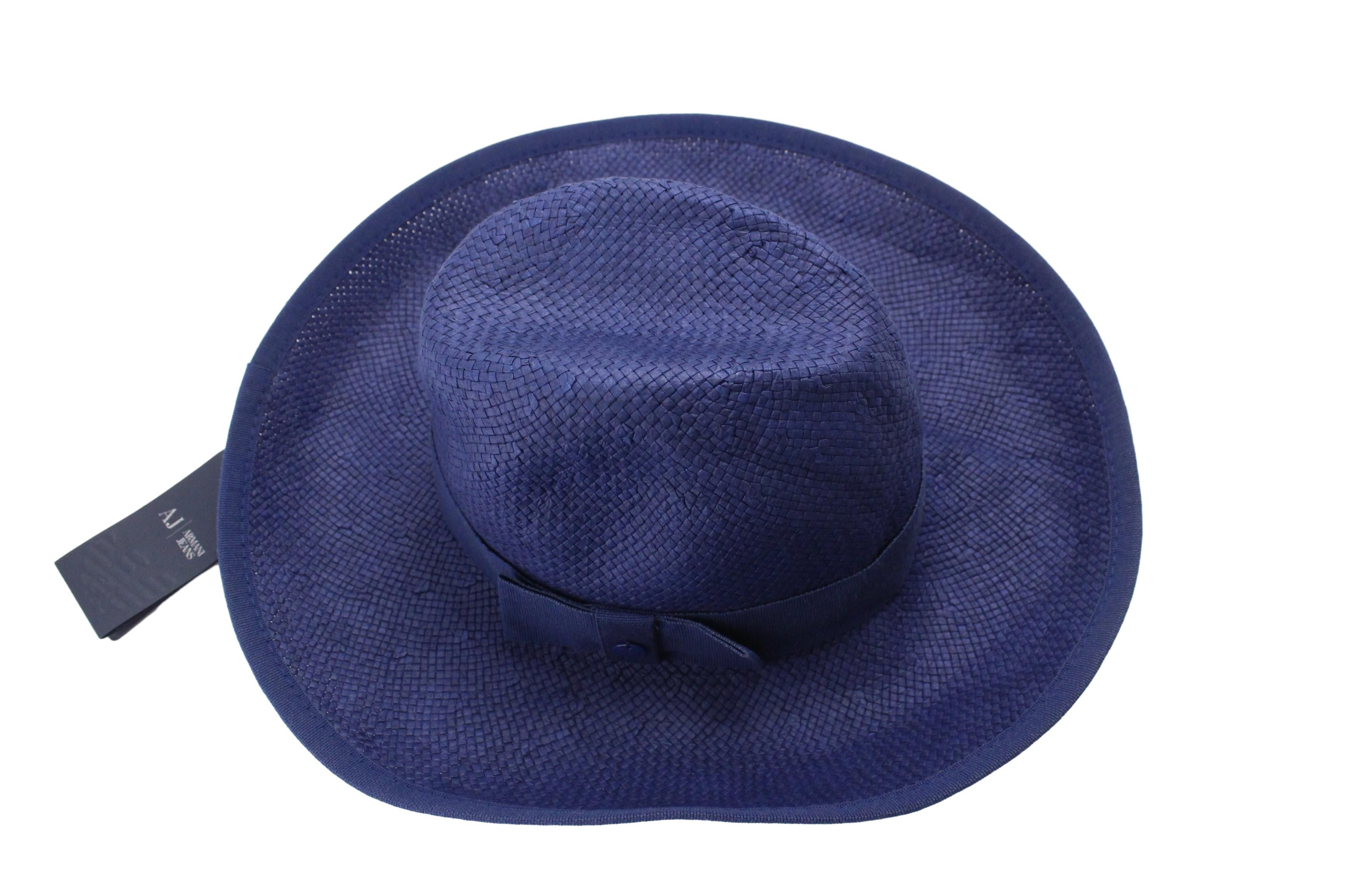 Armani ARMANI JEANS C5453 Hat Women's ONE SIZE Ribbon Casual Blue Size ONE SIZE - 2 Thumbnail