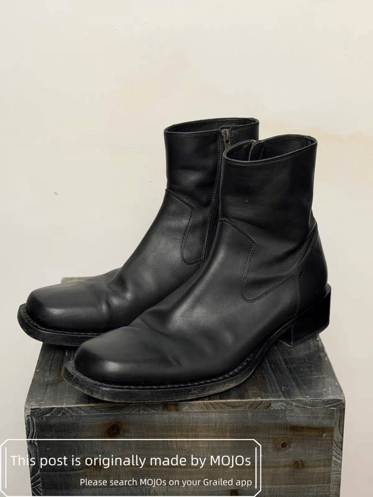 Ann Demeulemeester Sz 44 Ann Demeulemeester Square Combat Boots mojos3221 Size US 11 / EU 44 - 3 Thumbnail