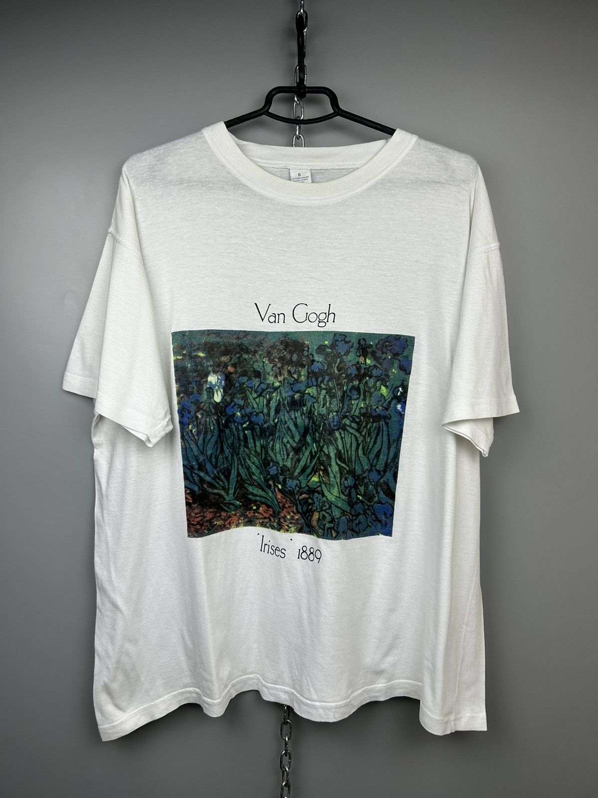 image of Vintage Vincent Van Gogh 90's Art Tees 1889 in White, Men's (Size XL)