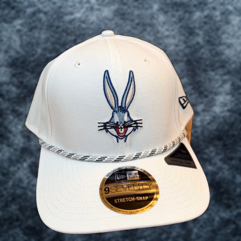 New Era New Era Bugs Bunny Looney Tunes Hat Cap 9SEVENTY Rope Snapback White Mens One Size Adjustable Stretch Cap Size ONE SIZE - 1 Thumbnail