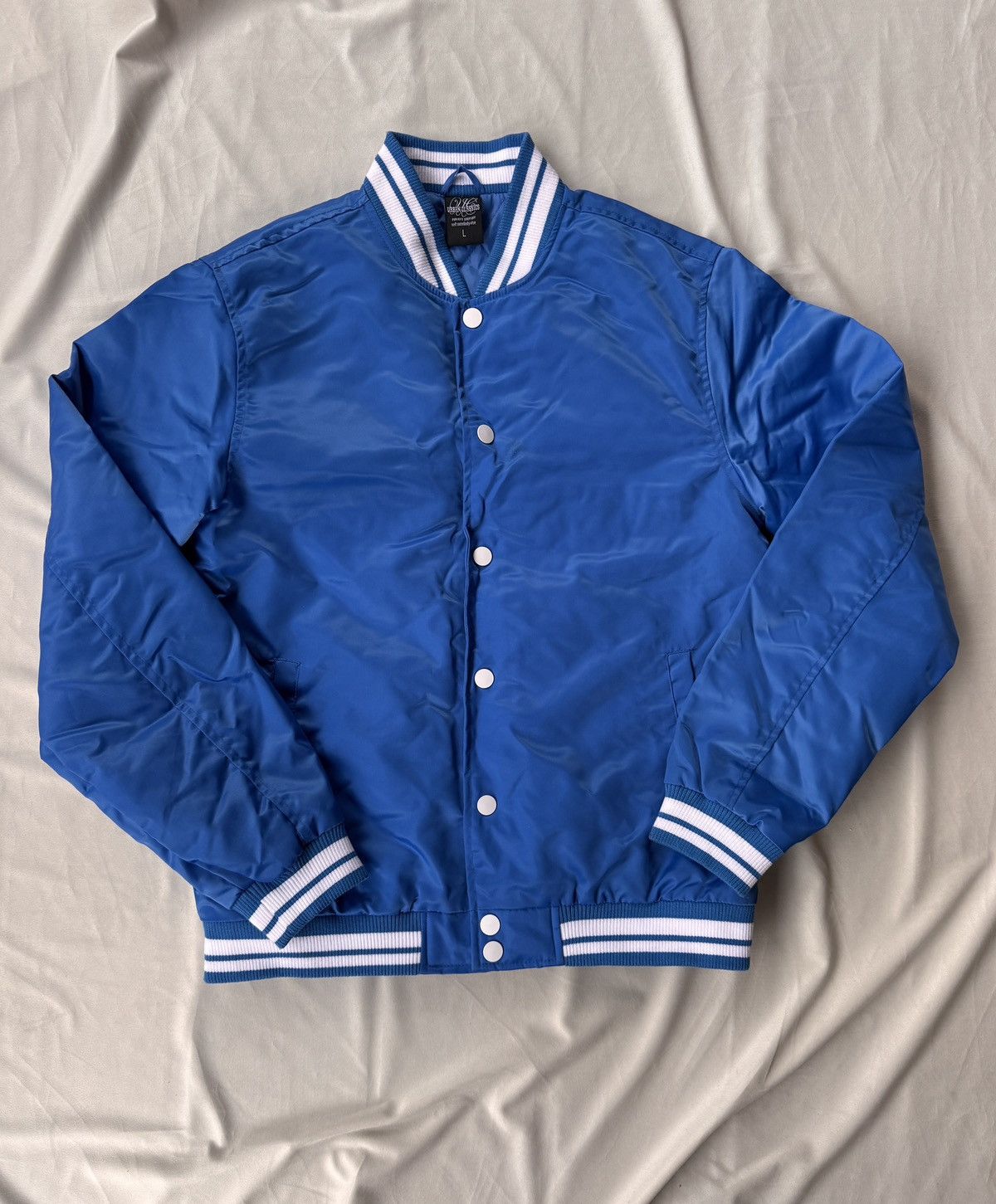 Urban Classics Blue quilted bomber jacket Size L / US 10 / IT 46 - 2 Thumbnail