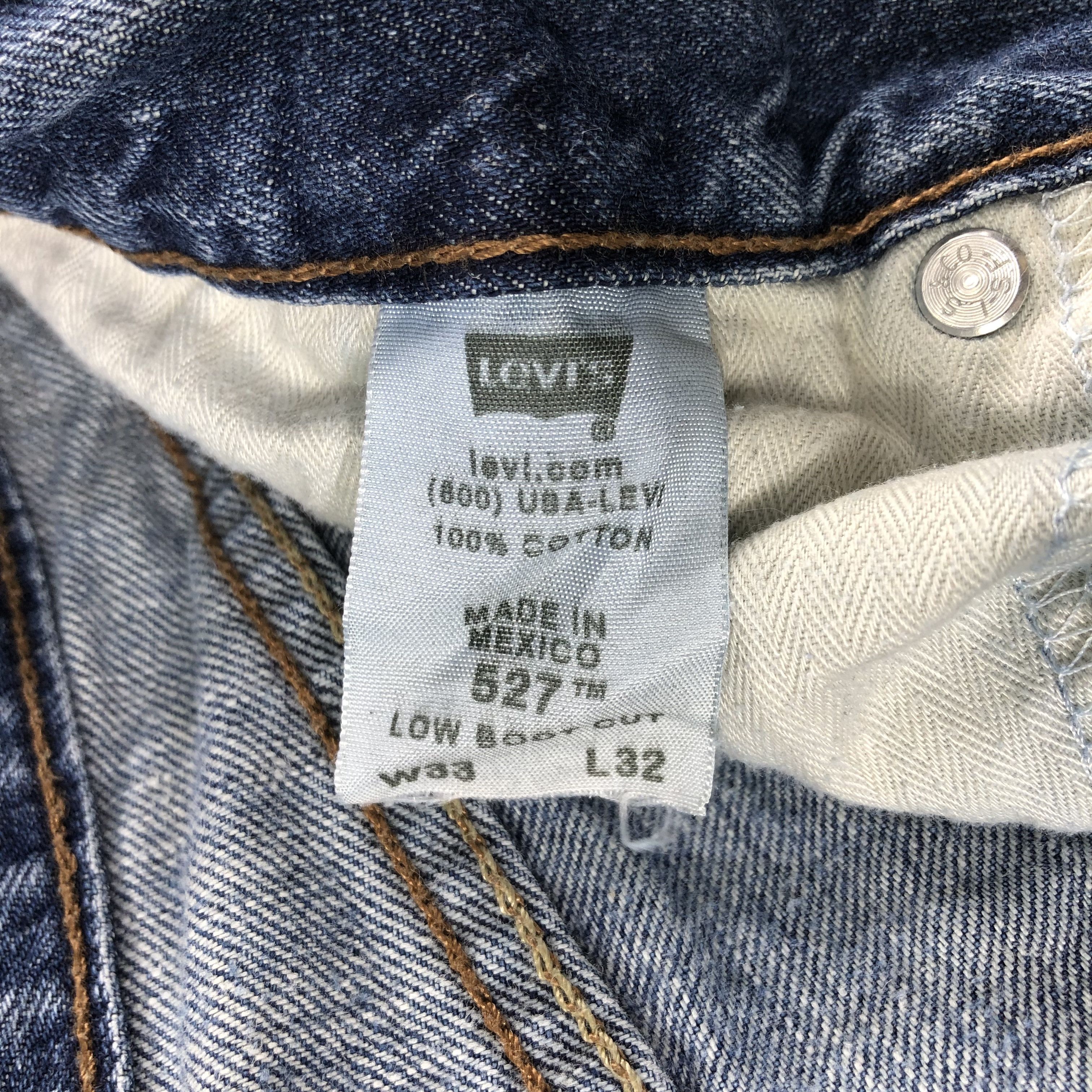 Levi's 90s Vintage Blue Wash Levis 527 Flare Jeans-J2674 Size US 34 / EU 50 - 12 Thumbnail