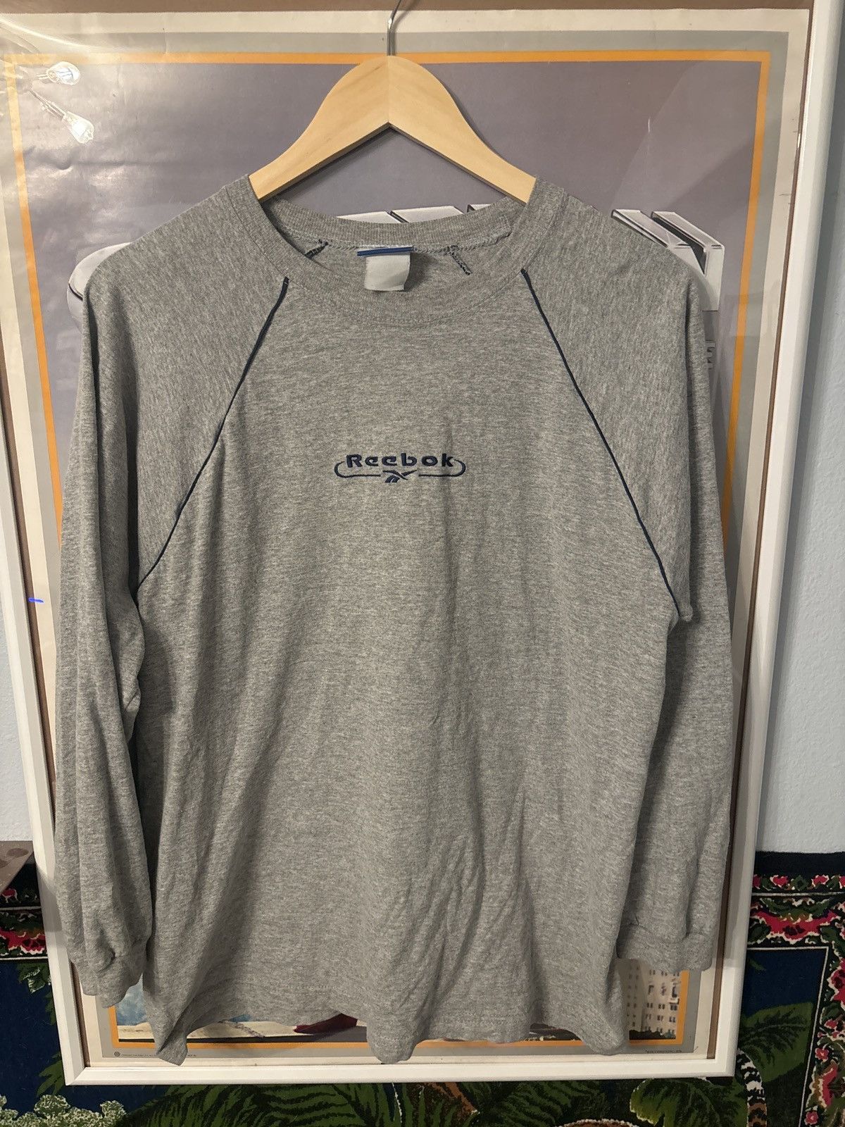 Reebok × Vintage Vintage Reebok Long-Sleeve Logo Tee Size US M / EU 48-50 / 2 - 1 Thumbnail