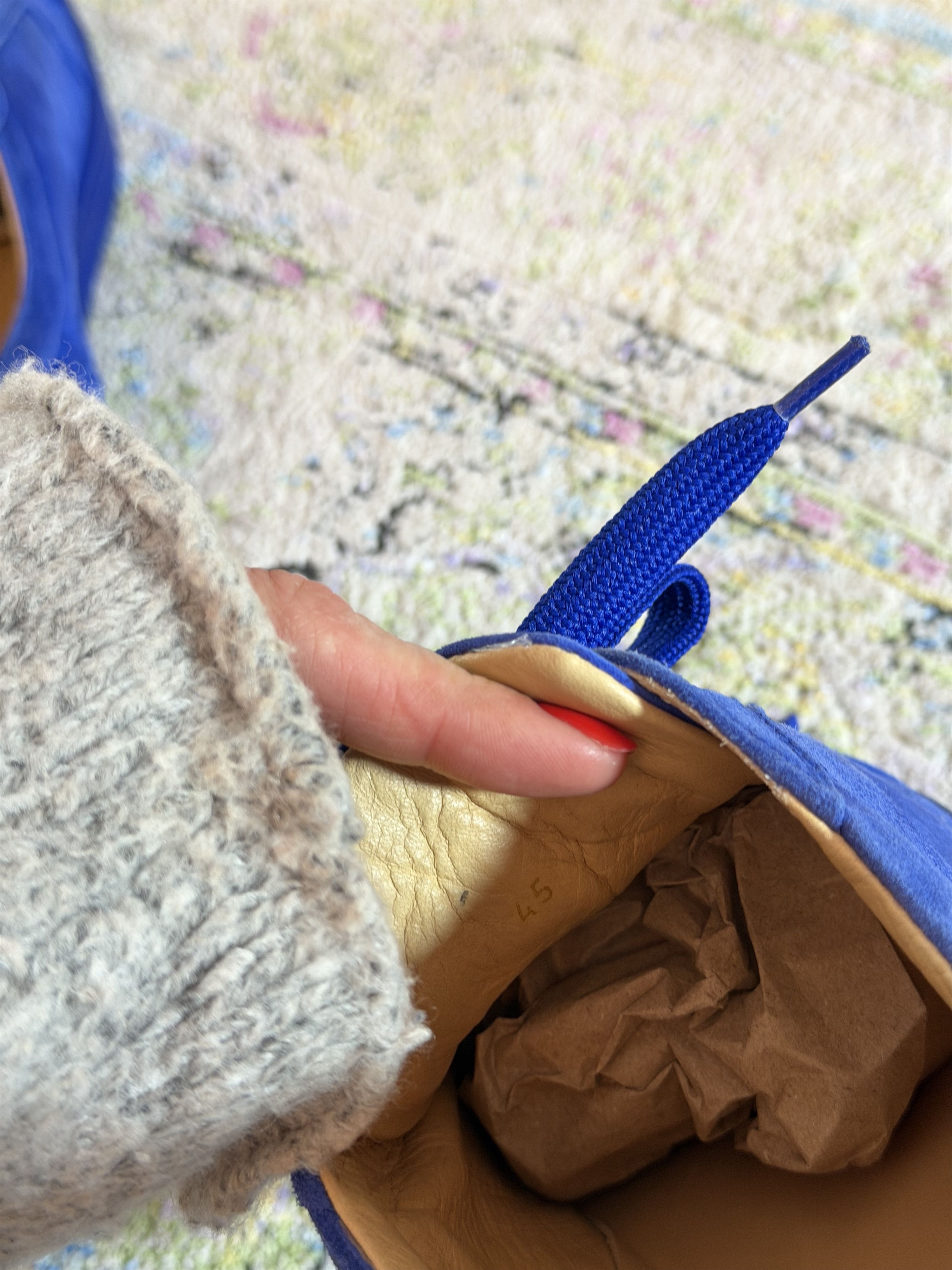 Christian Louboutin Christian Louboutin Blue Suede Louis Junior Spikes Sneakers Size US 12 / EU 45 - 9 Thumbnail