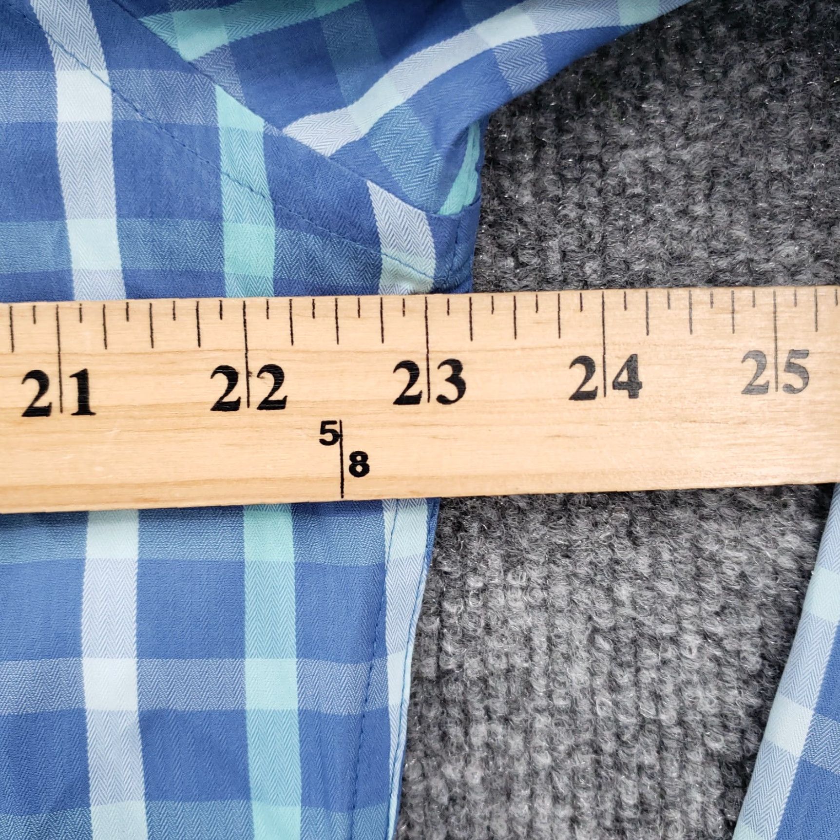 Peter Millar Peter Millar Button-Up Shirt Mens M Medium Blue Plaid Silk Blend Cotton T-Shirt? Size US M / EU 48-50 / 2 - 6 Thumbnail