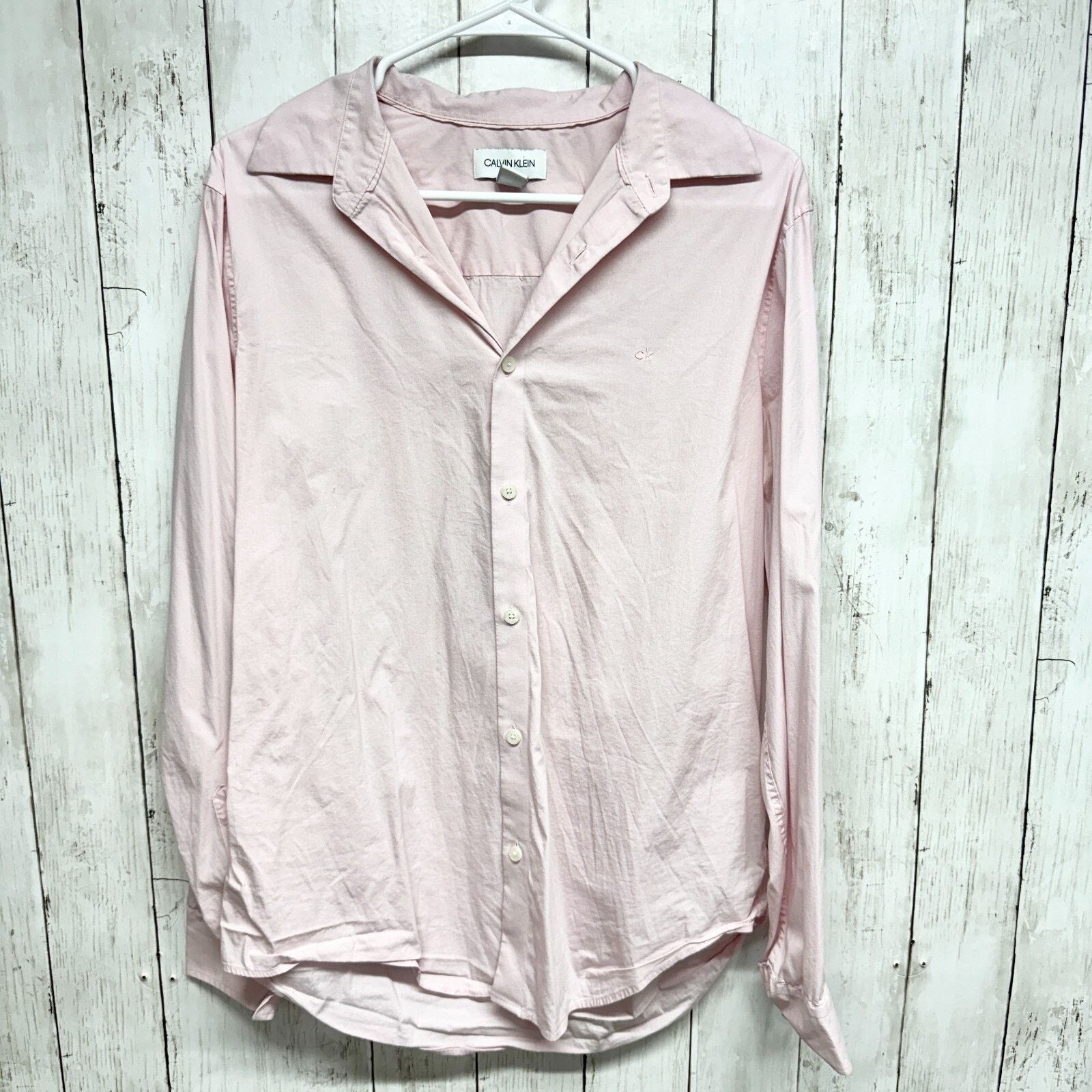 Calvin Klein Calvin Klein Shirt Medium Button Up Light Pink Long Sleeve Size US M / EU 48-50 / 2 - 1 Thumbnail