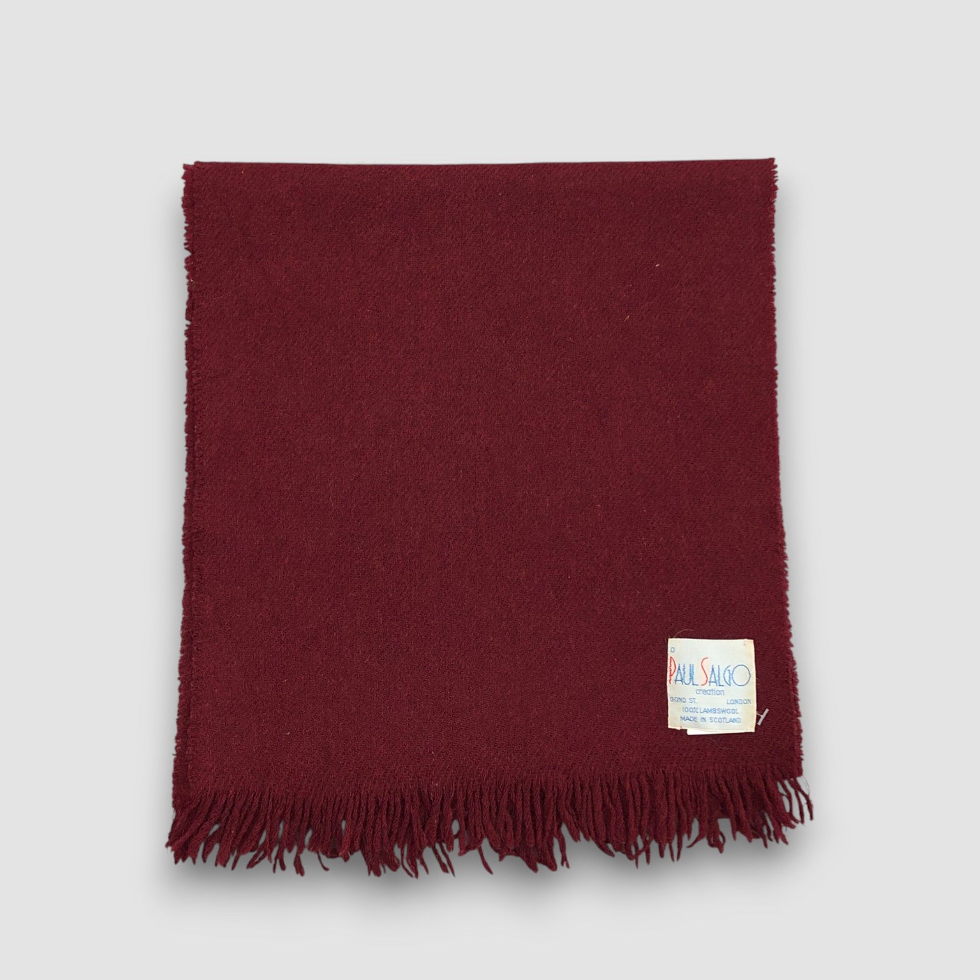 Japanese Brand Vintage 80s Paul Salgo Scarf Muffler Wool Cashmere Scarves Size ONE SIZE - 3 Thumbnail