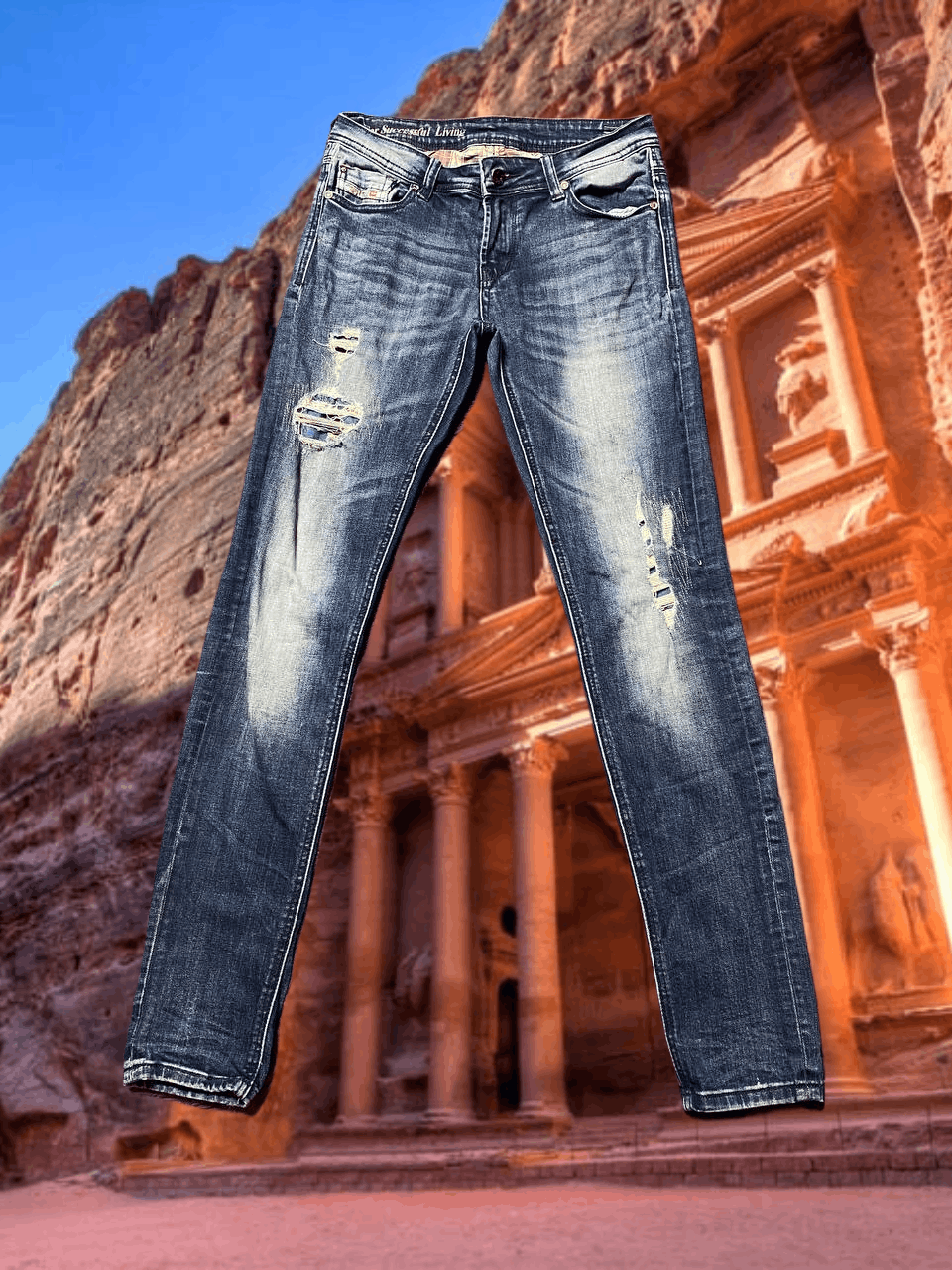 Diesel Vintage Diesel Distressed denim Jeans Y2K streetwear Size 28" / US 6 / IT 42 - 1 Thumbnail