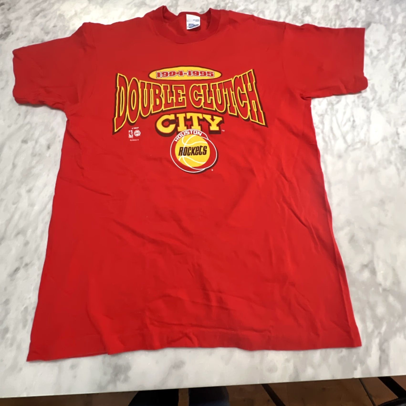 Salem Sportswear VINTAGE Houston Rockets 1990s Salem Cotton T-Shirt Large Red Mens Retro NBA Basketball Size US L / EU 52-54 / 3 - 2 Thumbnail