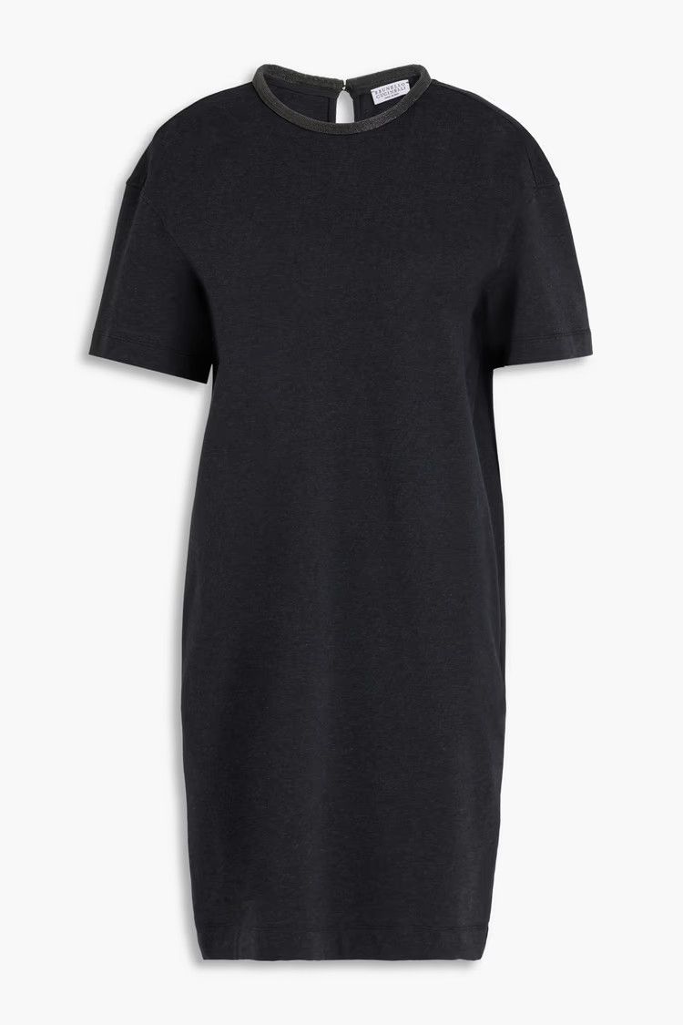Brunello Cucinelli o1y0725 Mini Dress in Black Size S / US 4 / IT 40 - 1 Thumbnail