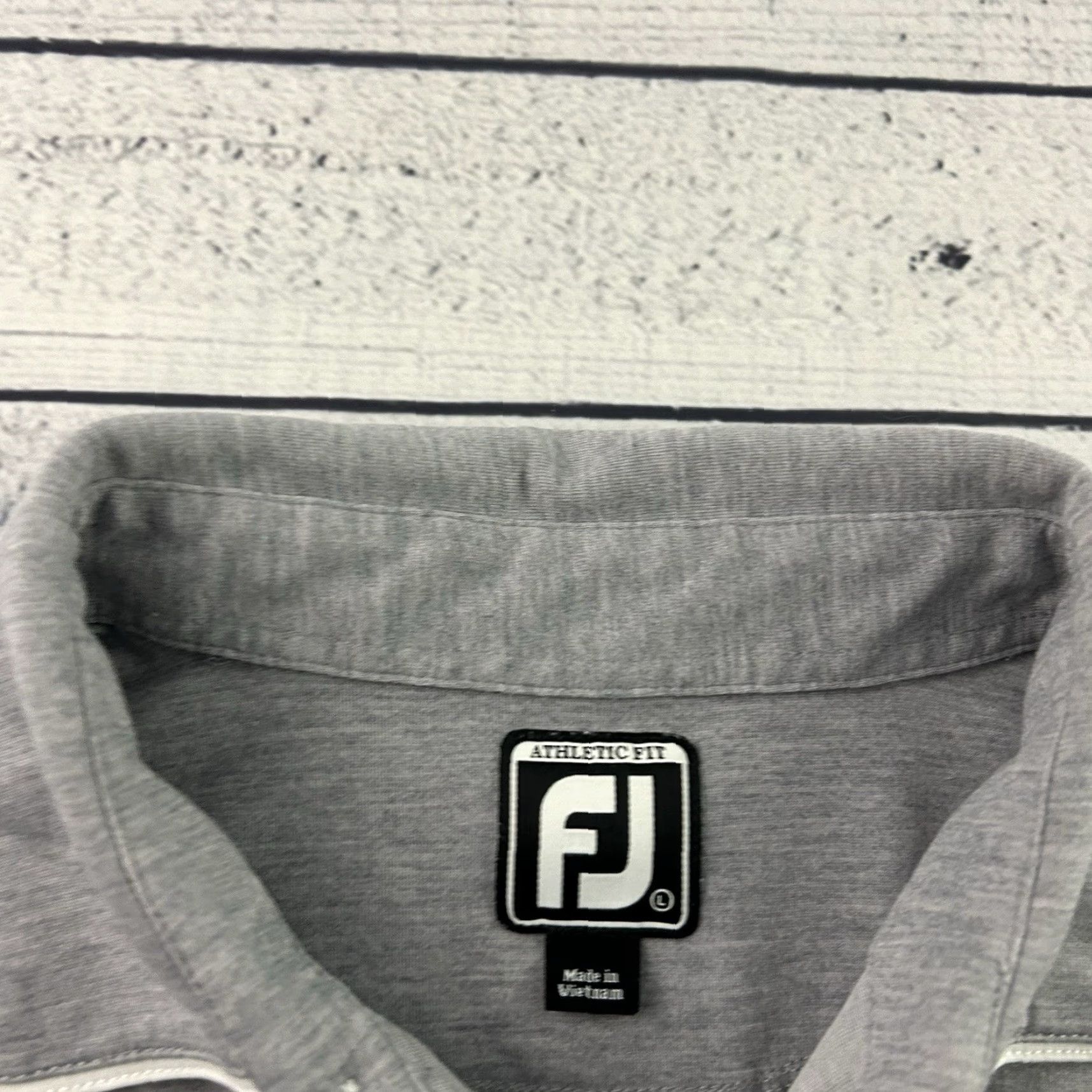 Footjoy FootJoy Athletic Fit Bali Hai Short Sleeve Golf Polo Shirt Men's L Gray Size US L / EU 52-54 / 3 - 3 Thumbnail