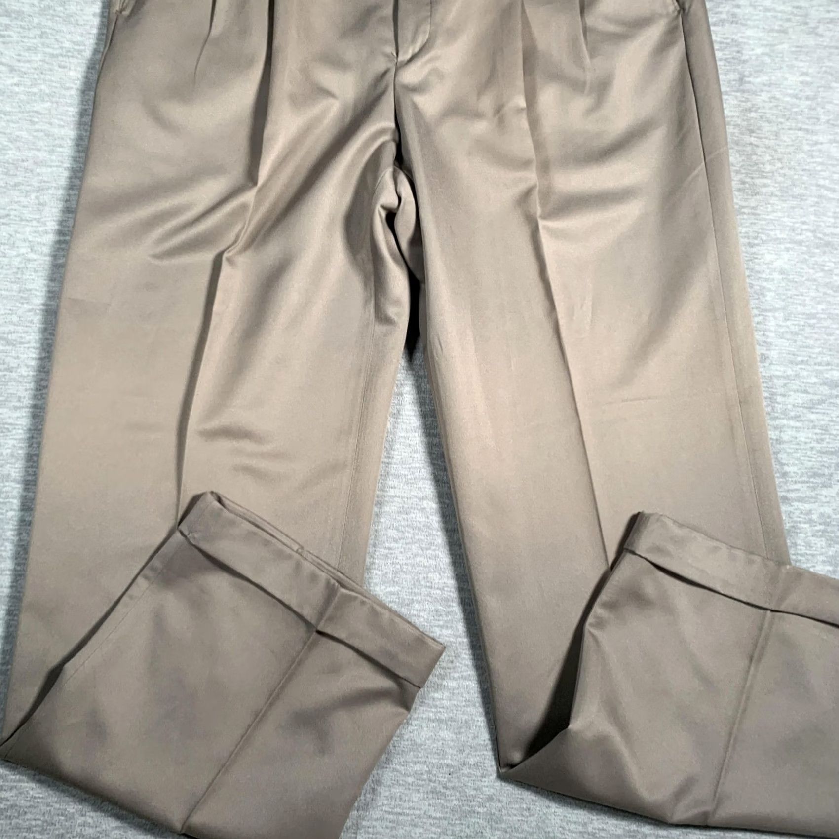 Haggar Haggar Pants Mens 38x34 Brown Microfiber Dress Pleated Wrinkle Resistant Classic Workwear Shirt? Size US 38 / EU 54 - 2 Thumbnail