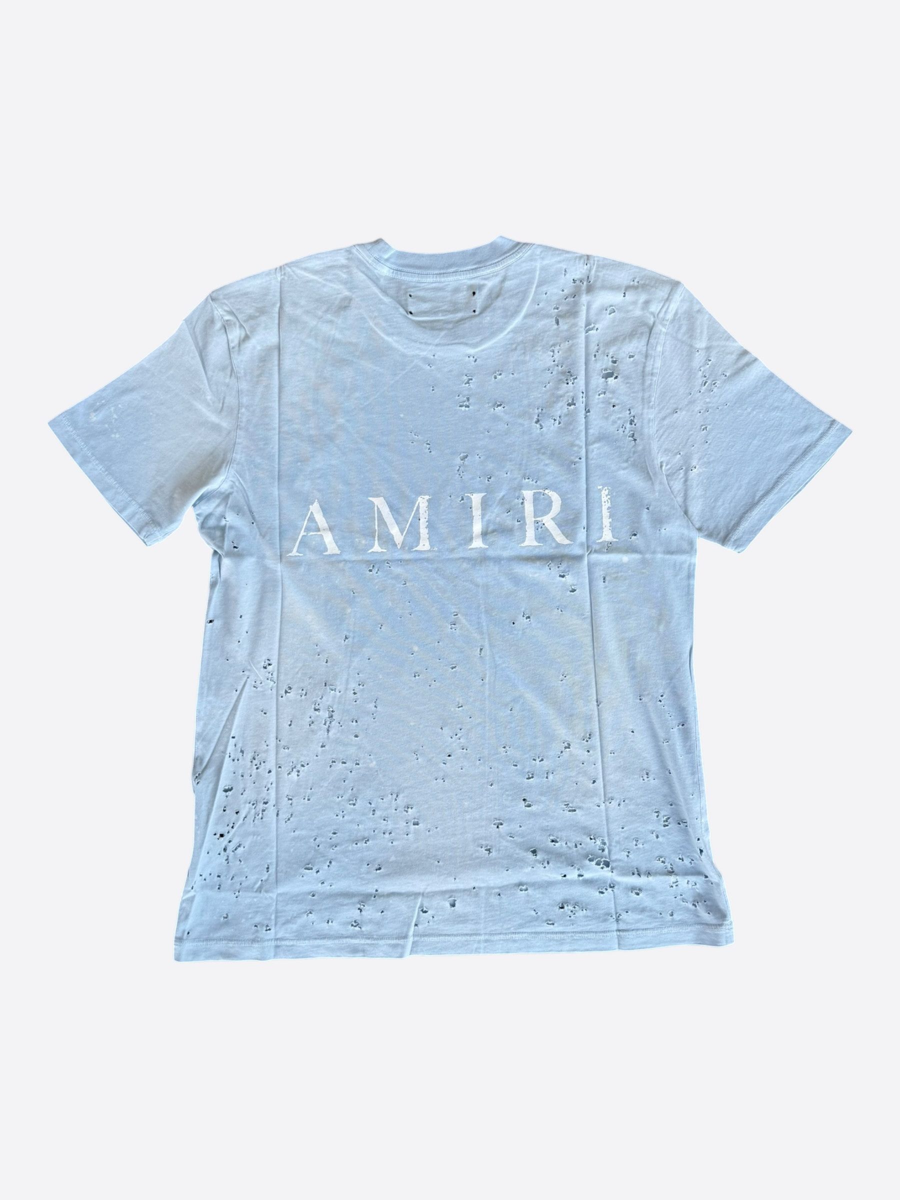 Amiri Amiri Grey Dawn & White MA Logo Shotgun T-Shirt Size US XXL / EU 58 / 5 - 2 Thumbnail
