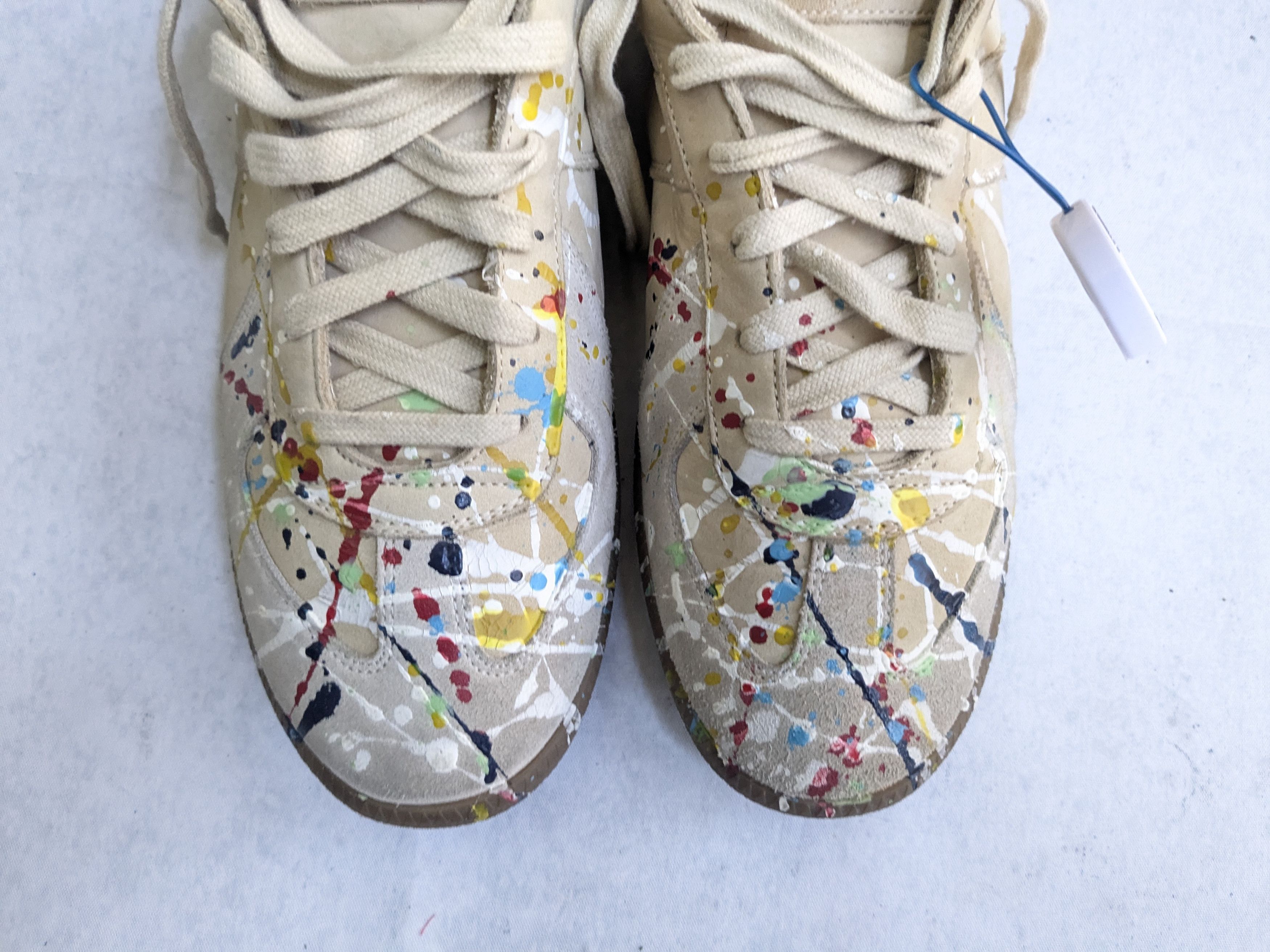 Maison Margiela Maison Margiela Replica GAT 11 44 Paint Splatter Beige Size US 11 / EU 44 - 3 Thumbnail