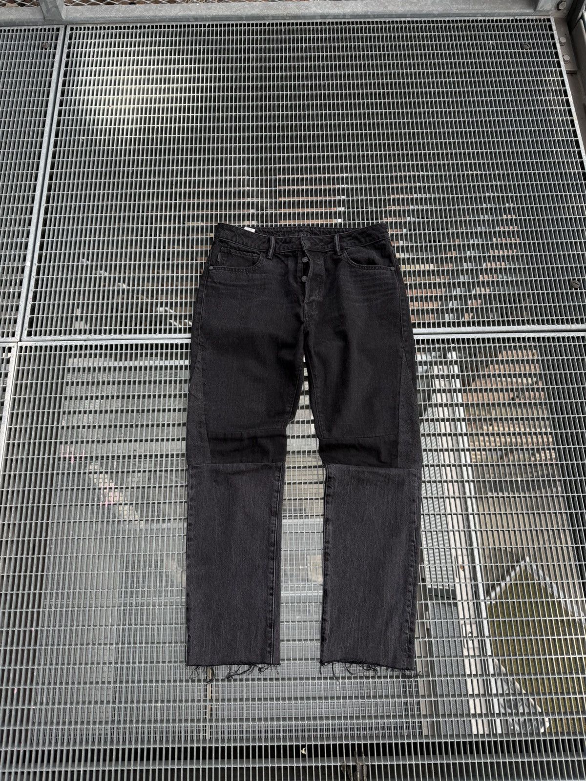 Helmut Lang Helmut Lang High Rise Crop Slim Vintage Patchwork Jeans Size US 30 / EU 46 - 1 Thumbnail