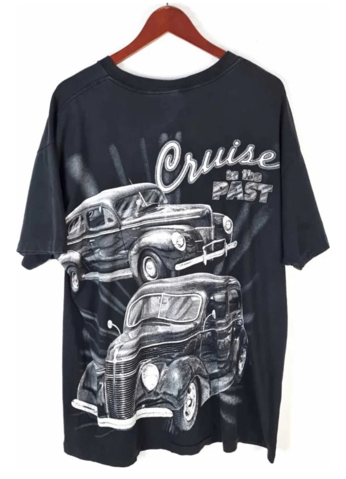 Vintage Intage cruise past vintage tshirt classic cars 90s single Size US XXL / EU 58 / 5 - 2 Thumbnail