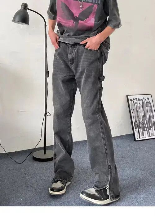 Designer × Vintage punk faded carpenter flared jeans Size US 32 / EU 48 - 1 Thumbnail