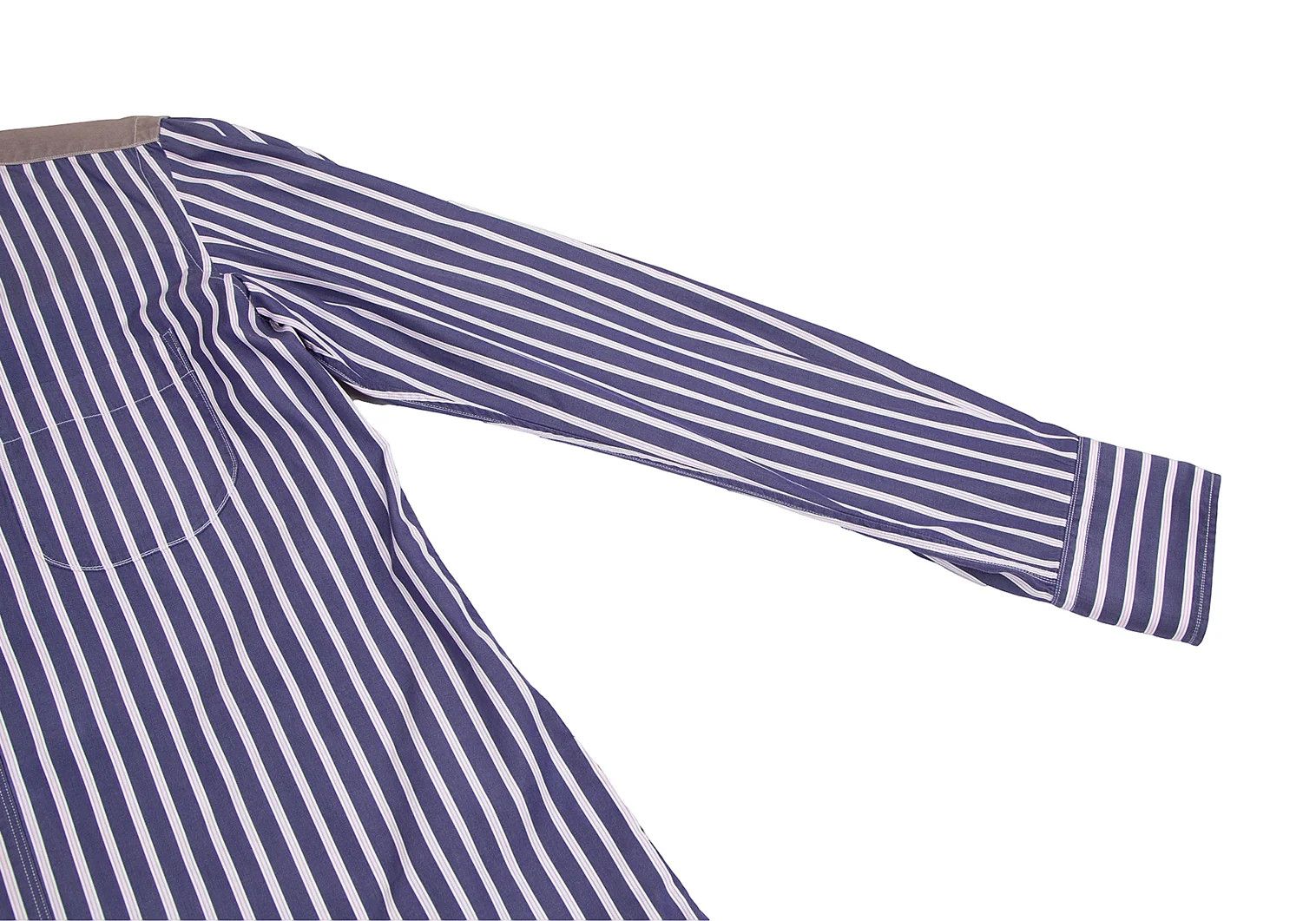Junya Watanabe Duck Camouflage Panel Stripe Shirt in Navy Khaki M Size US M / EU 48-50 / 2 - 5 Thumbnail