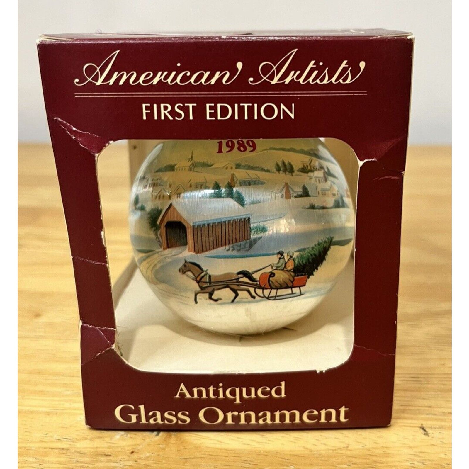 Other AMERICAN ARTISTS ANTIQUED GLASS CHRISTMAS ORNAMENT Size ONE SIZE - 1 Thumbnail