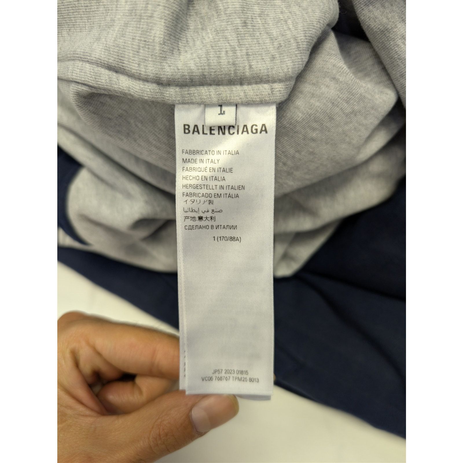 Balenciaga o1rshd1 Overdye Cotton Check Lined Shirt in Navy / Dark Navy Size US S / EU 44-46 / 1 - 18 Thumbnail