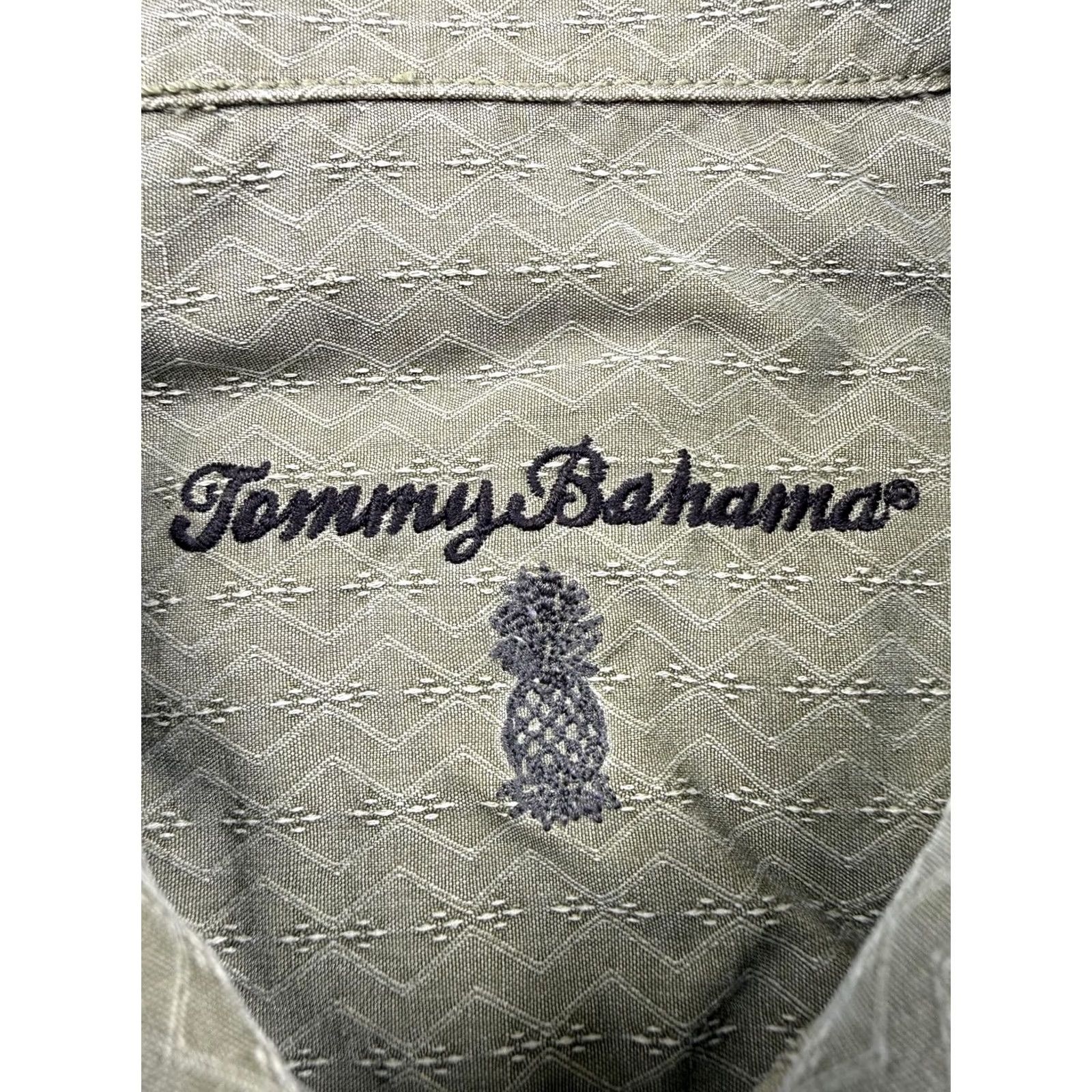 Tommy Bahama Tommy Bahama Shirt Mens Medium Green Geometric Short Sleeve Silk Button Up Size US M / EU 48-50 / 2 - 4 Thumbnail