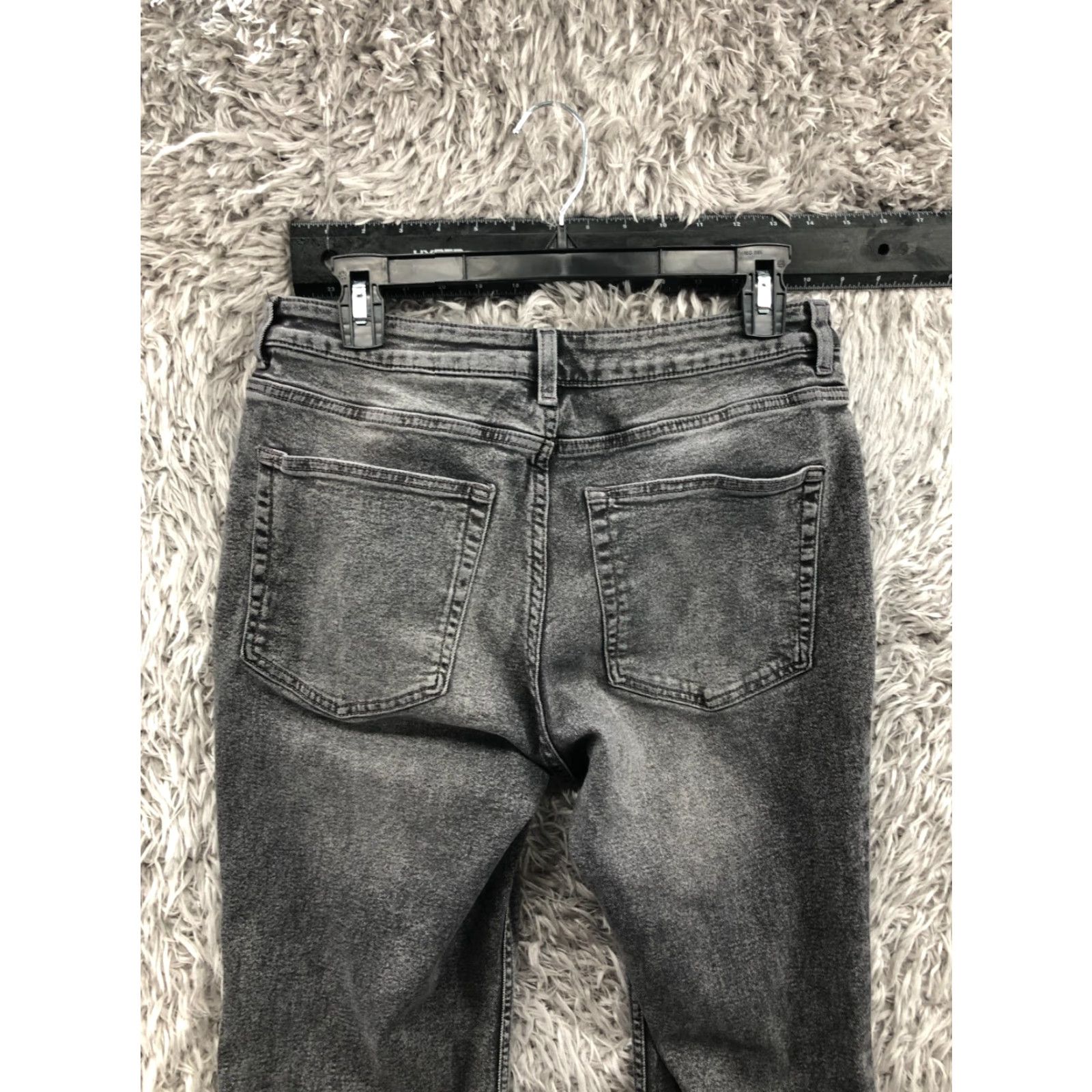 H&M H&M Jeans Flared Bell Bottom Size 12 Womens Dark Wash Gray Cotton Denim 5-Pocket Modern Classic Pattern VINTAGE No Size 34" / US 12 / IT 48 - 6 Thumbnail
