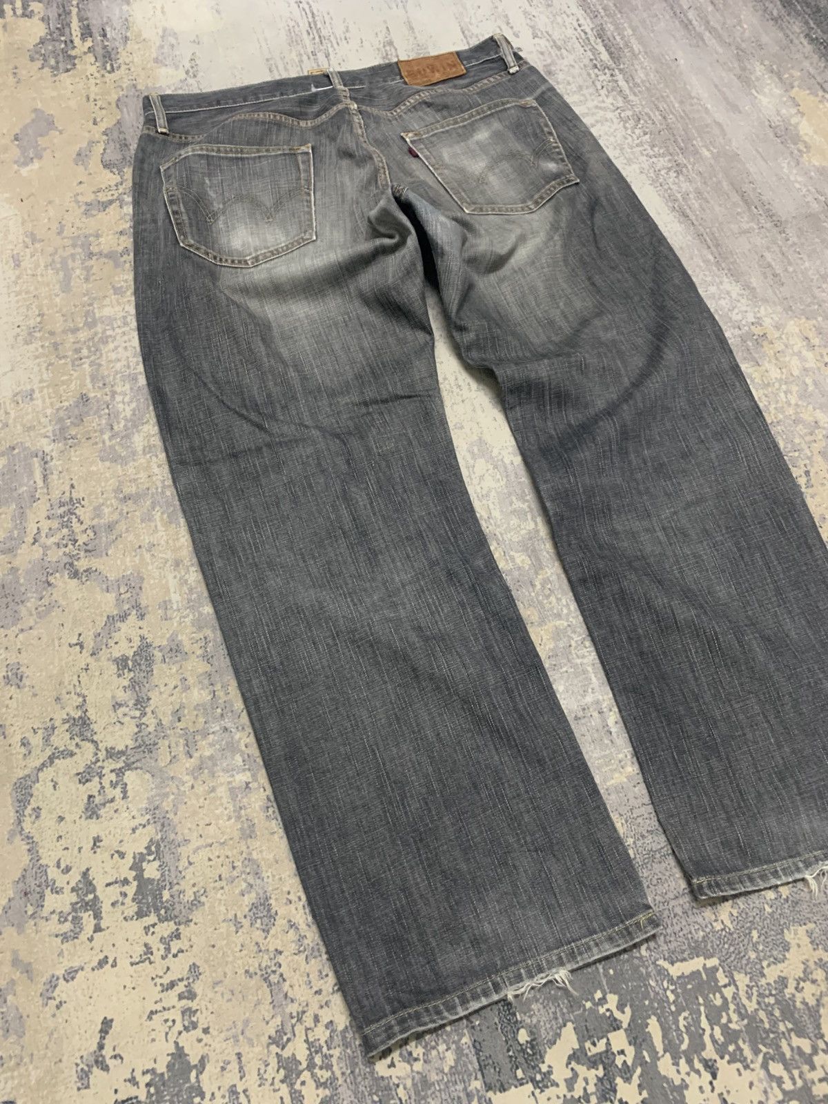 If Six Was Nine Vintage Edwin Japan Light Wash Distress Baggy Jeans Size US 36 / EU 52 - 12 Thumbnail