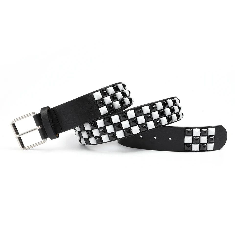 Japanese Brand × Vintage Checkers studded belt Size ONE SIZE - 3 Thumbnail